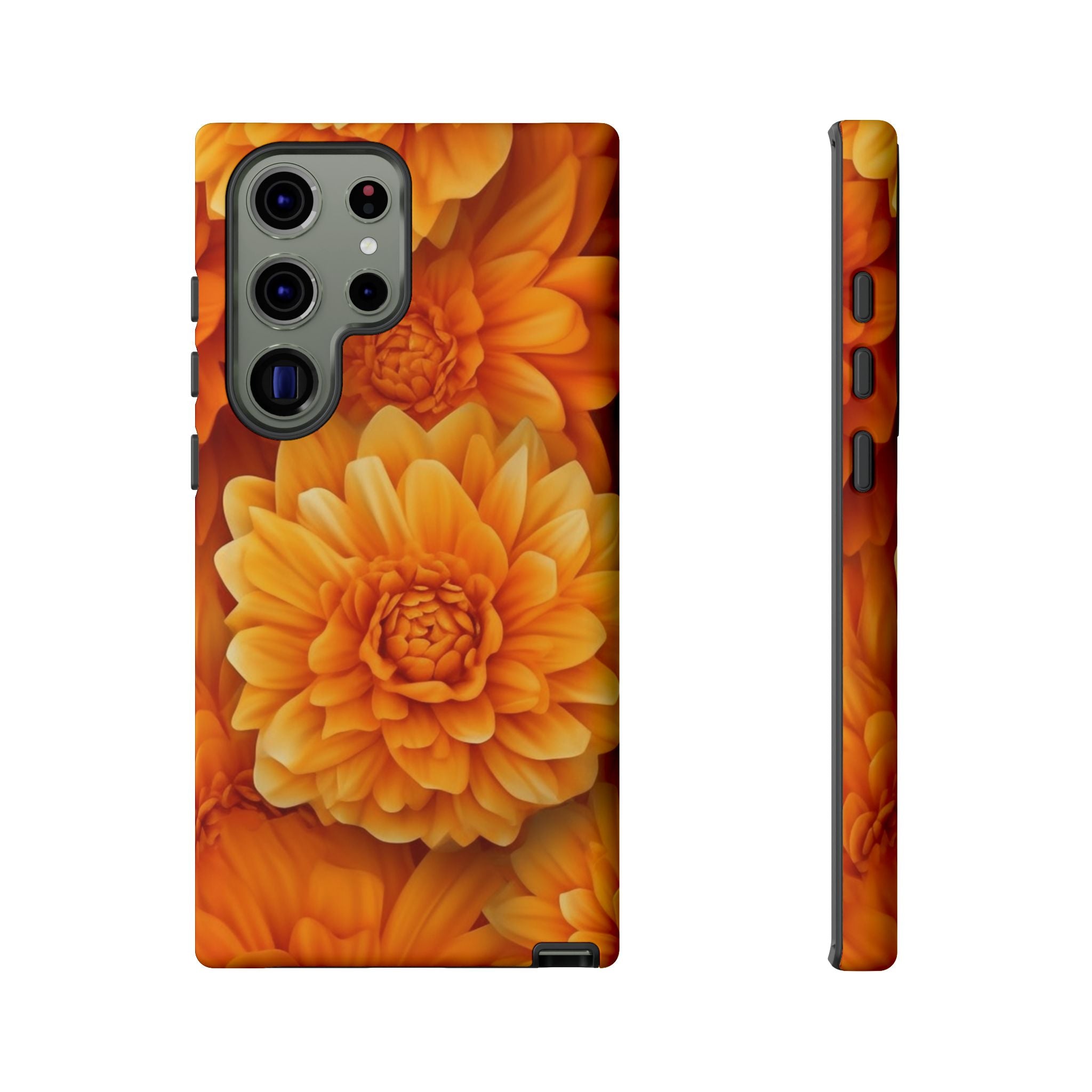 Orange Dahlia Bloom Samsung Case