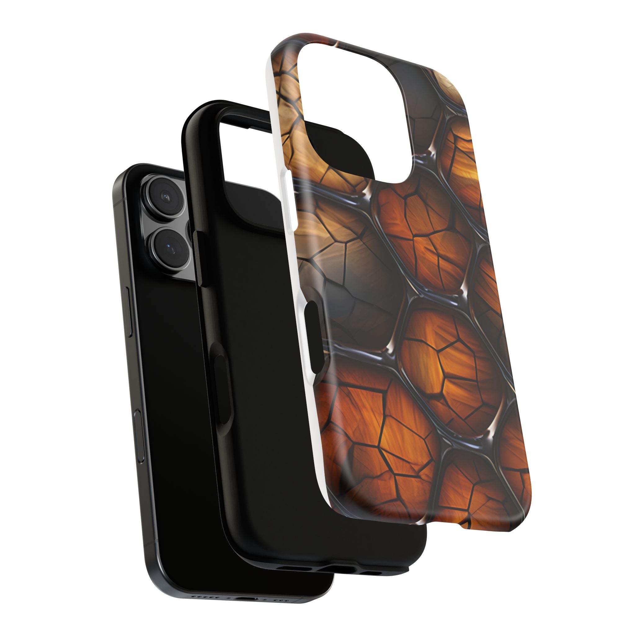 Cracked Wood Honeycomb iPhone Case