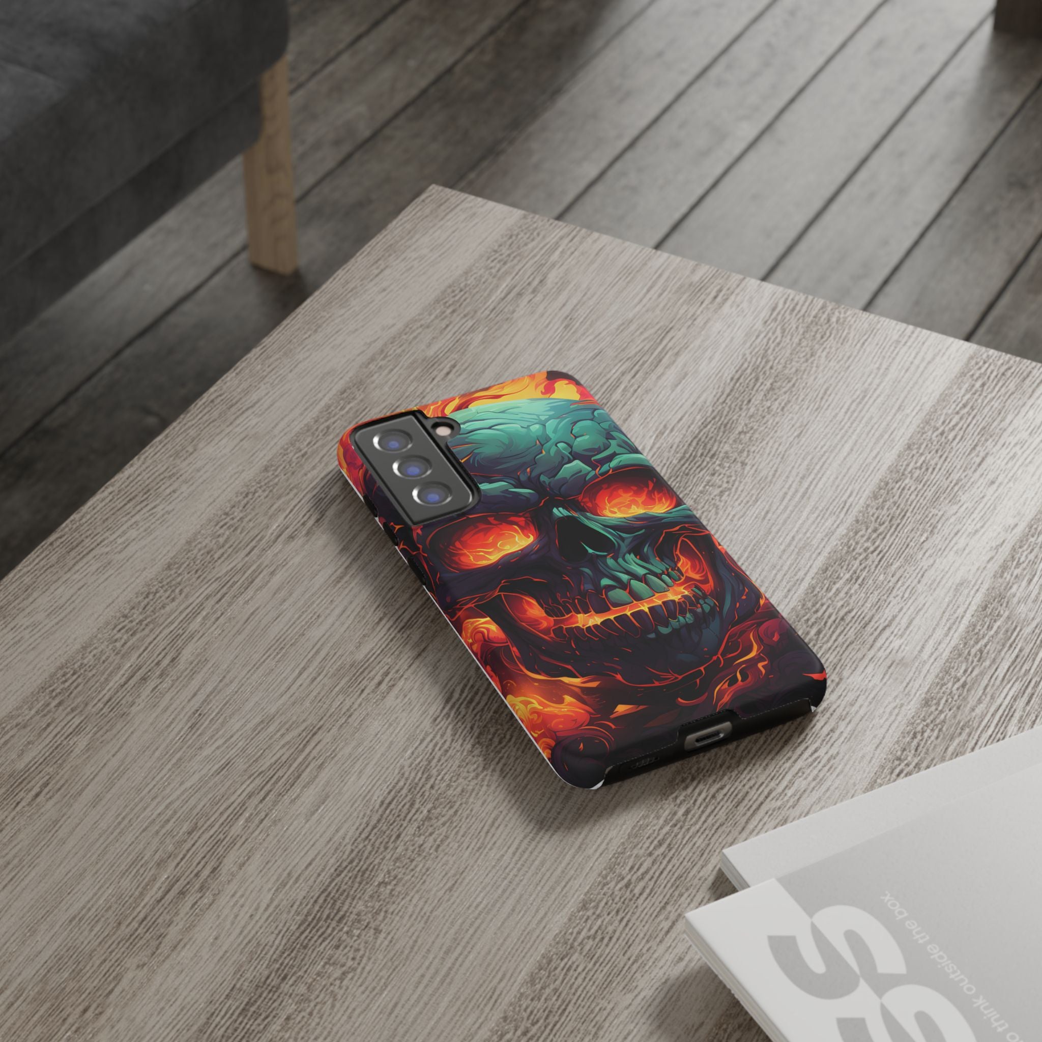 Fiery Skull Samsung Phone Case