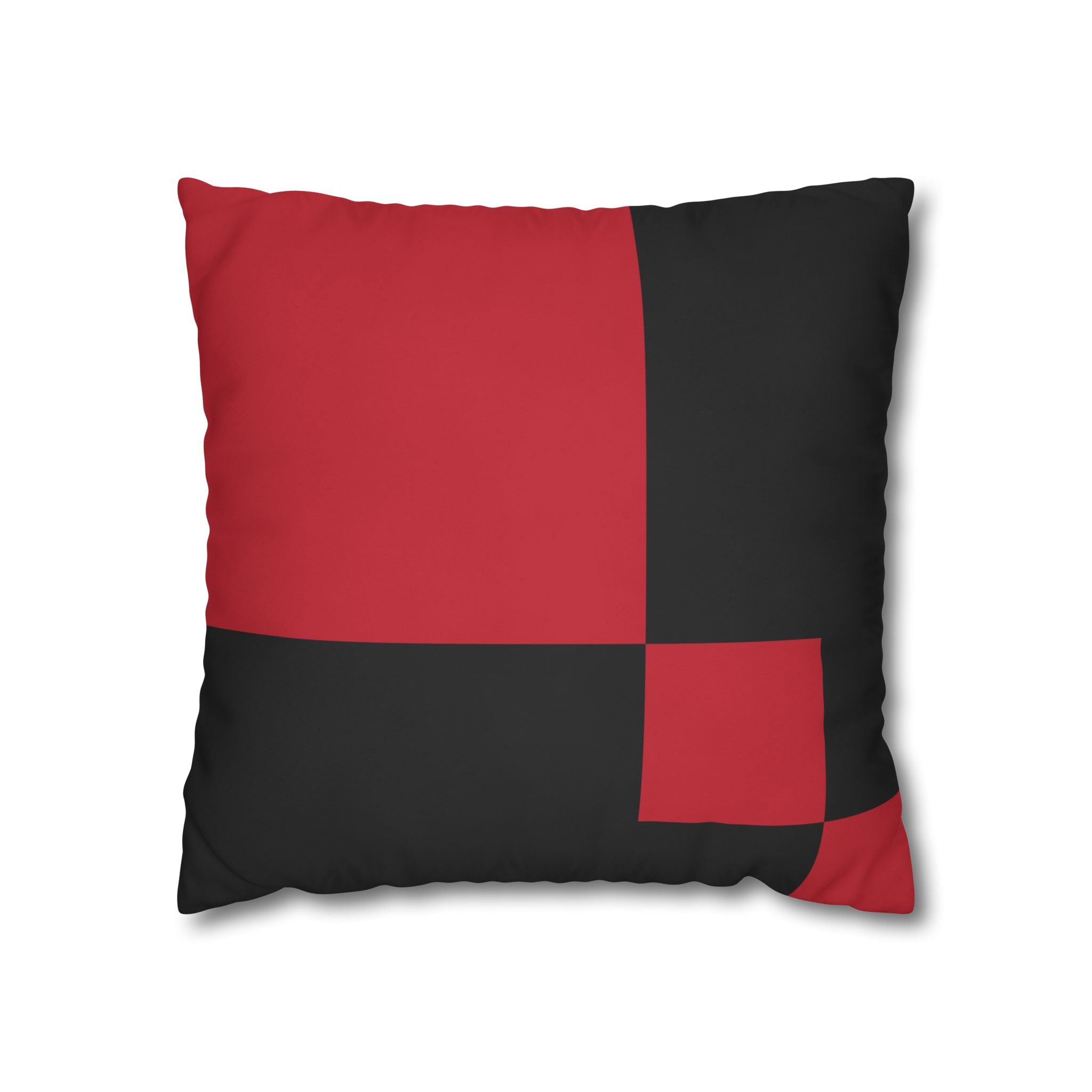 Abstract Red & Black Geometric Pillowcase