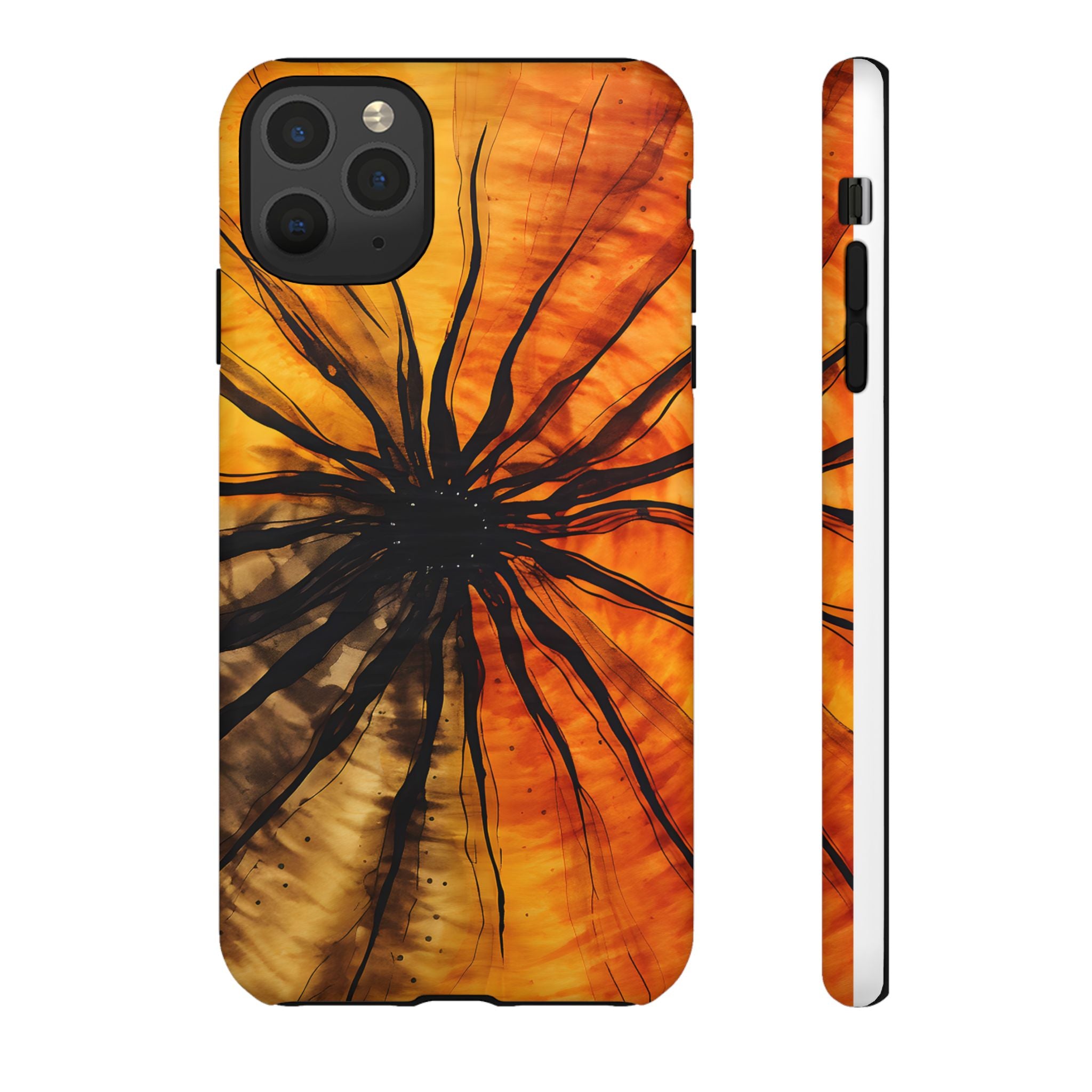 Fiery Sunburst Hexagon iPhone Case