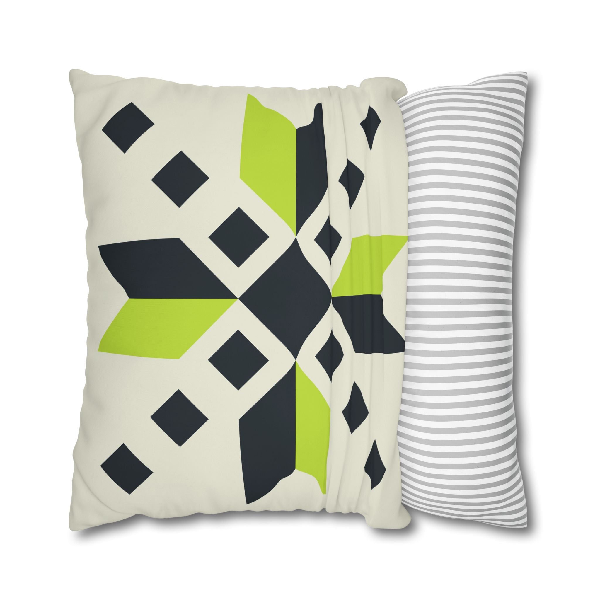 Geometric Teal & Green Pillowcase