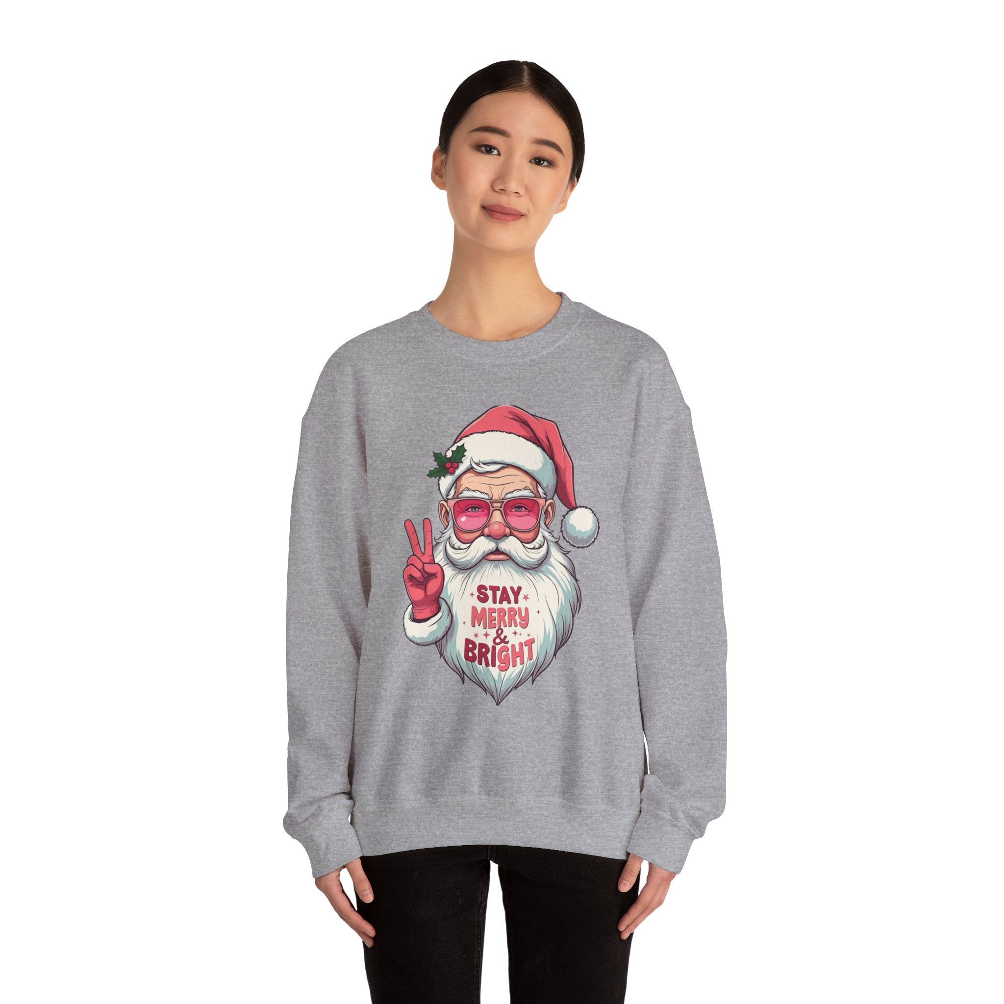 Pink Santa Peace Sweatshirt