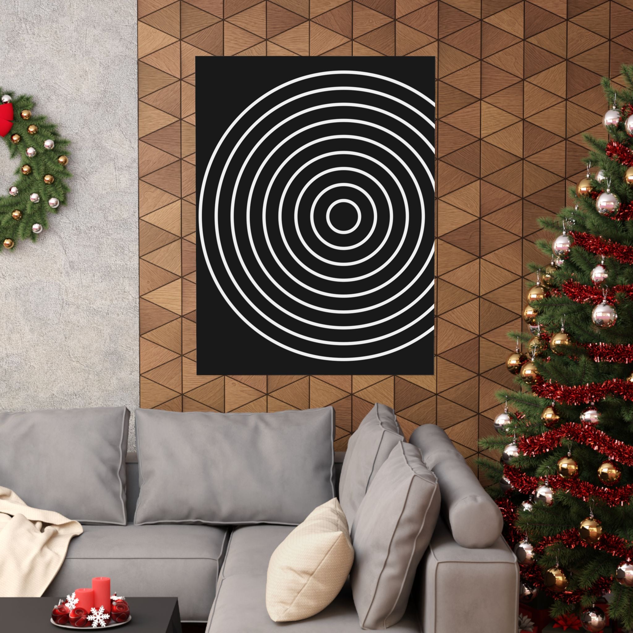 Concentric Circles Abstract Art Poster