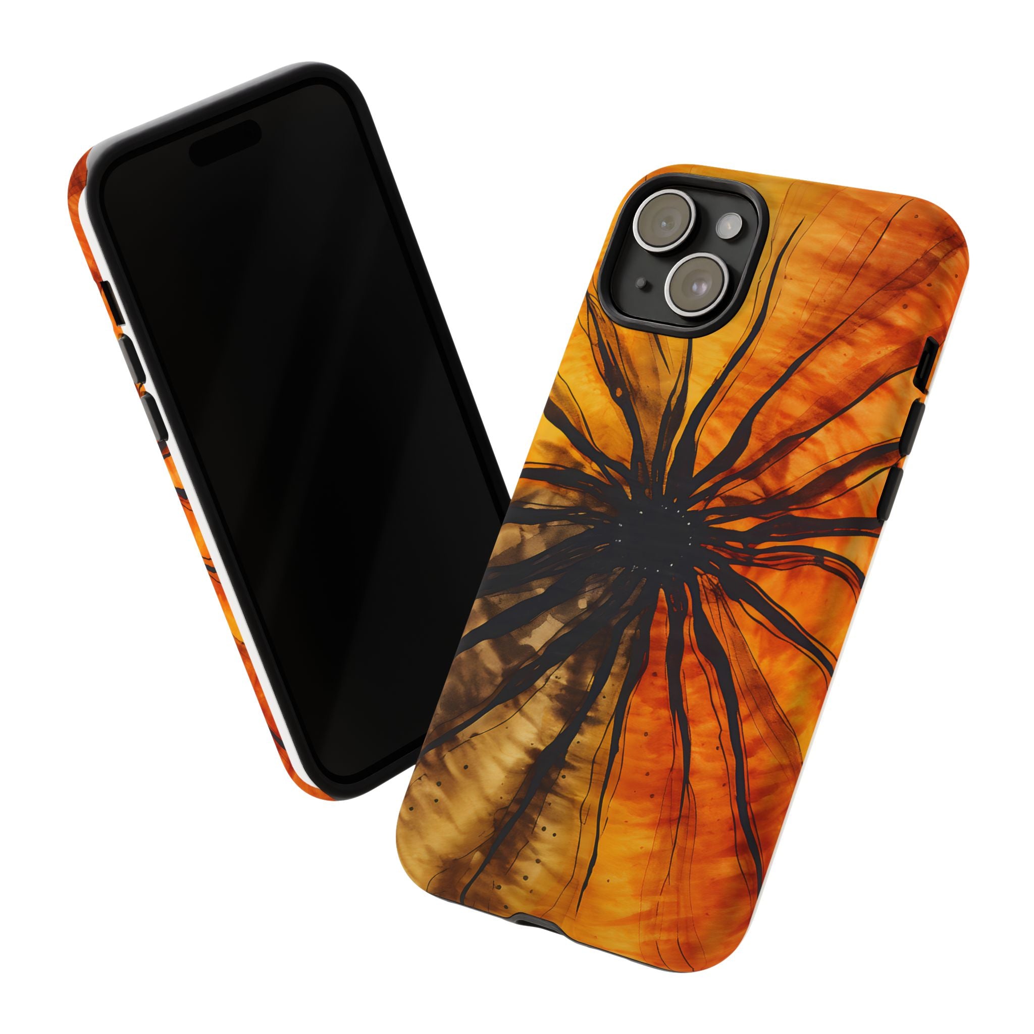 Fiery Sunburst Hexagon iPhone Case