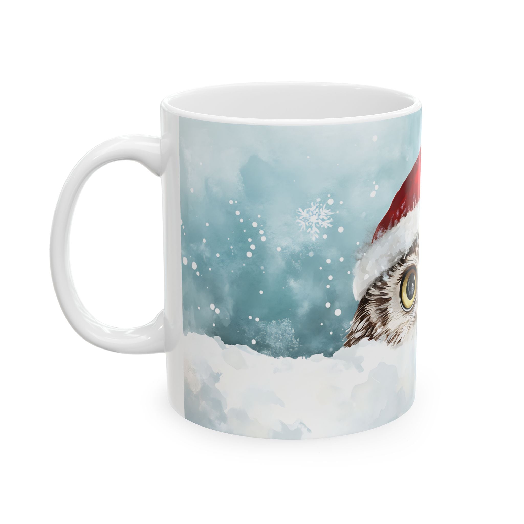 Santa Owl Mug: Cute Christmas Coffee Cup