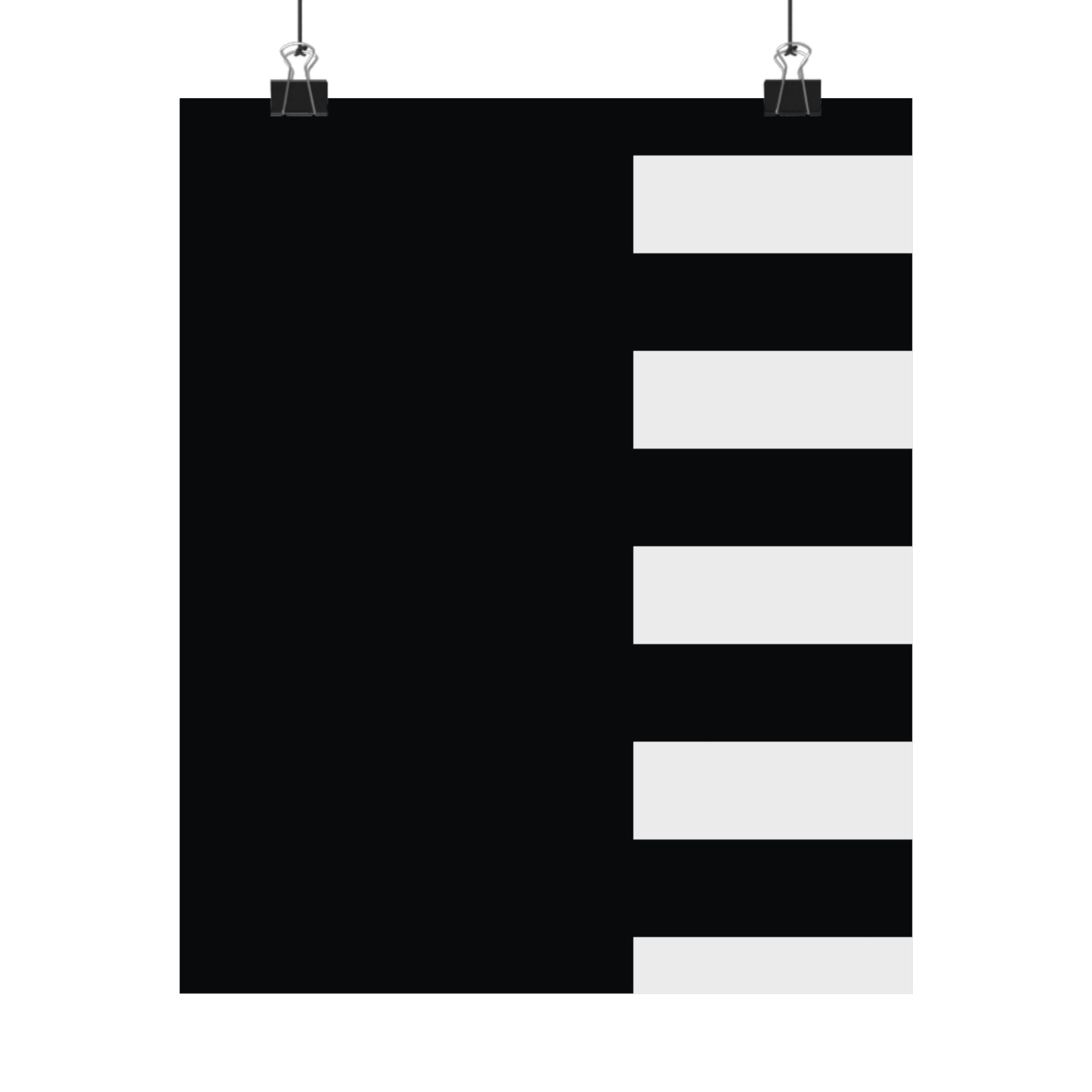 Abstract Minimalist Black & White Poster