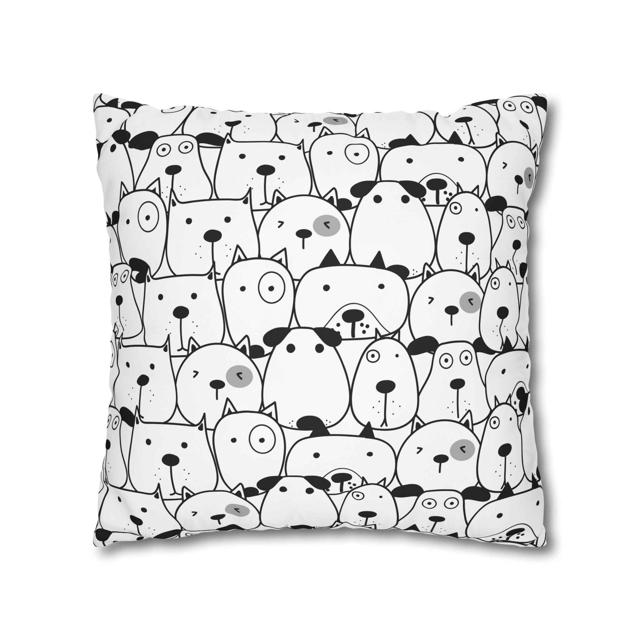 Cute Puppy Faces Pillowcase - Dog Pattern