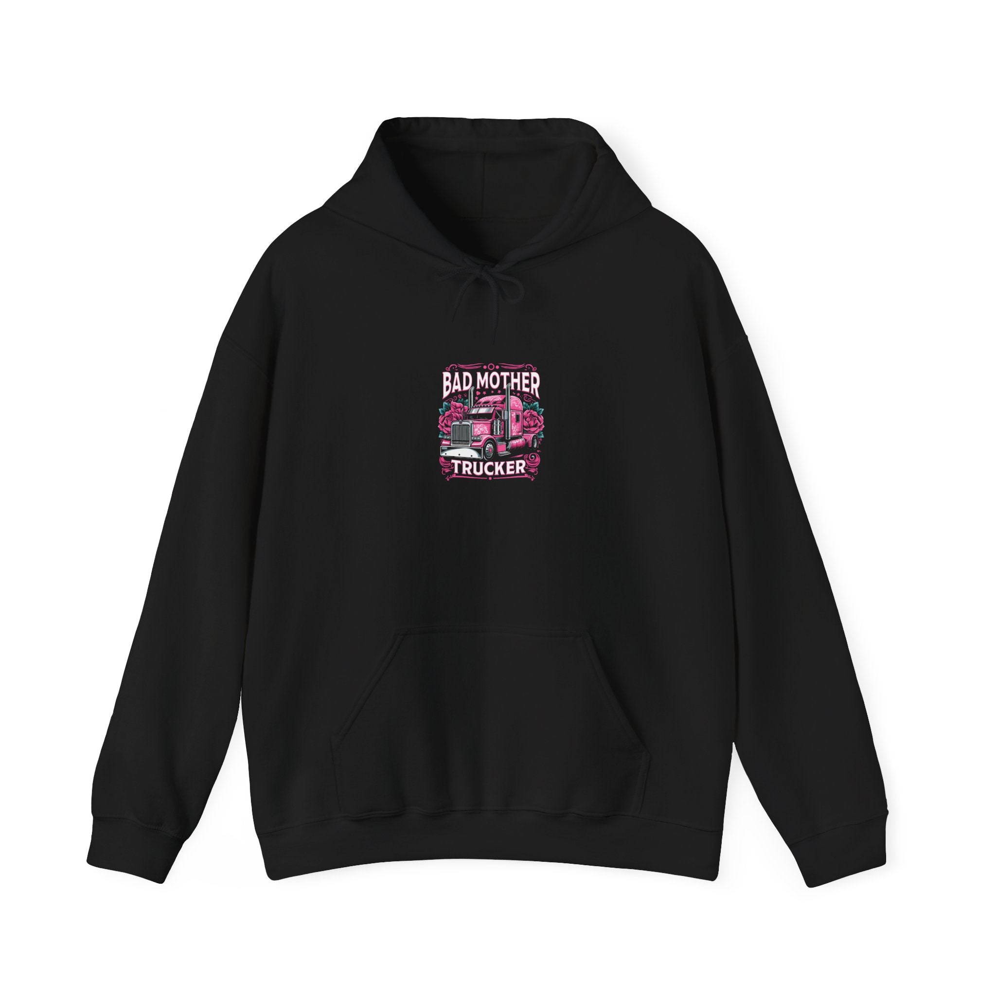 Bad Mother Trucker Pink Floral Hoodie