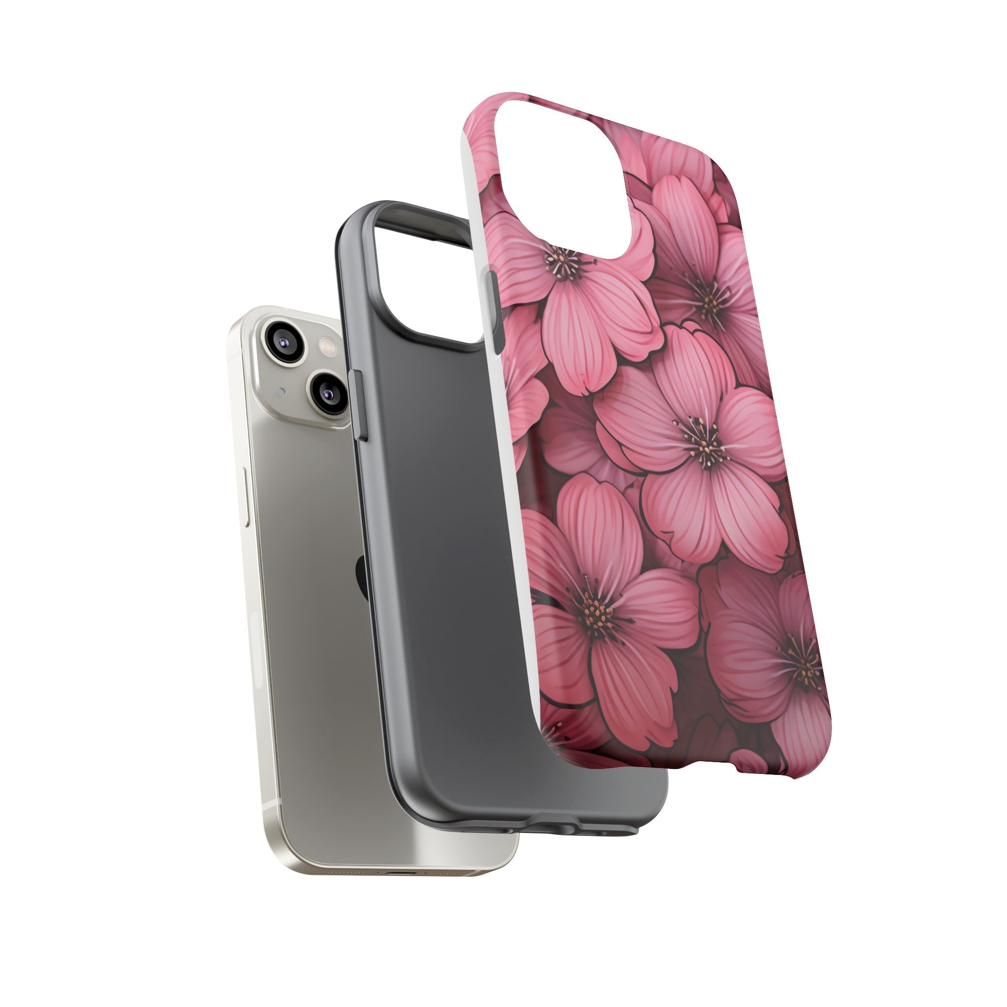 Pink Blossom Hexagon iPhone Case - Rugged