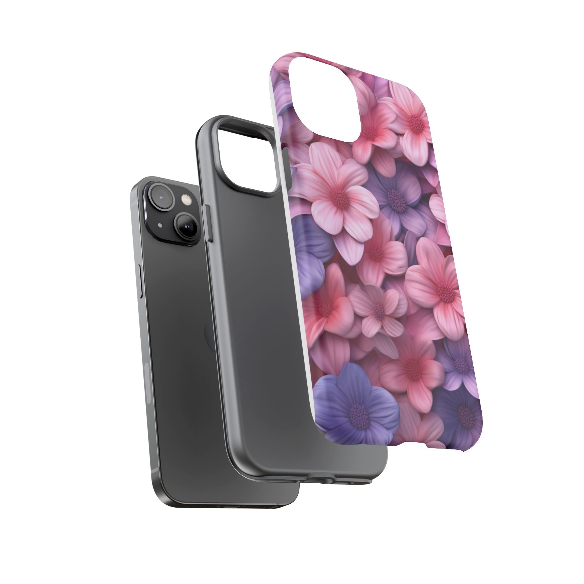 Floral Bloom Hexagon Stone iPhone Case