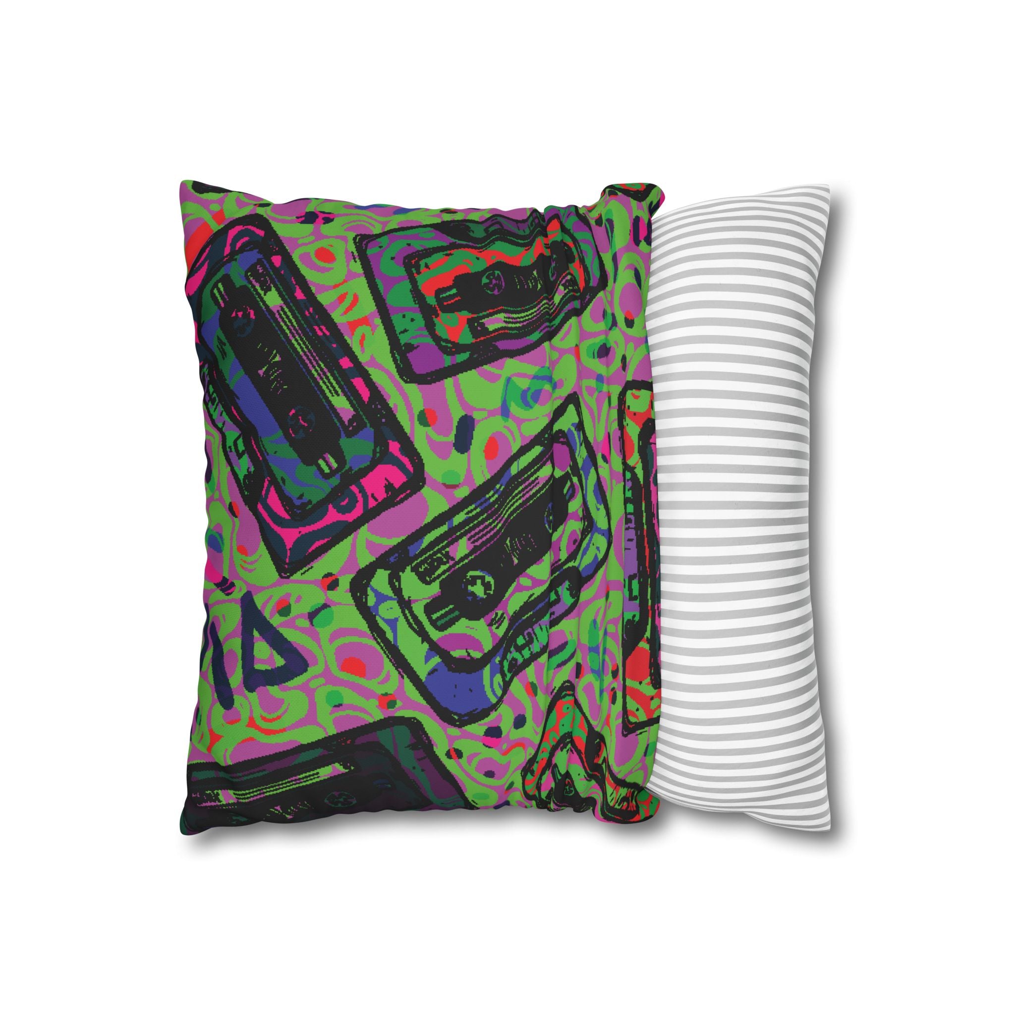 Retro Cassette Tape Pillowcase - 80s Vibe