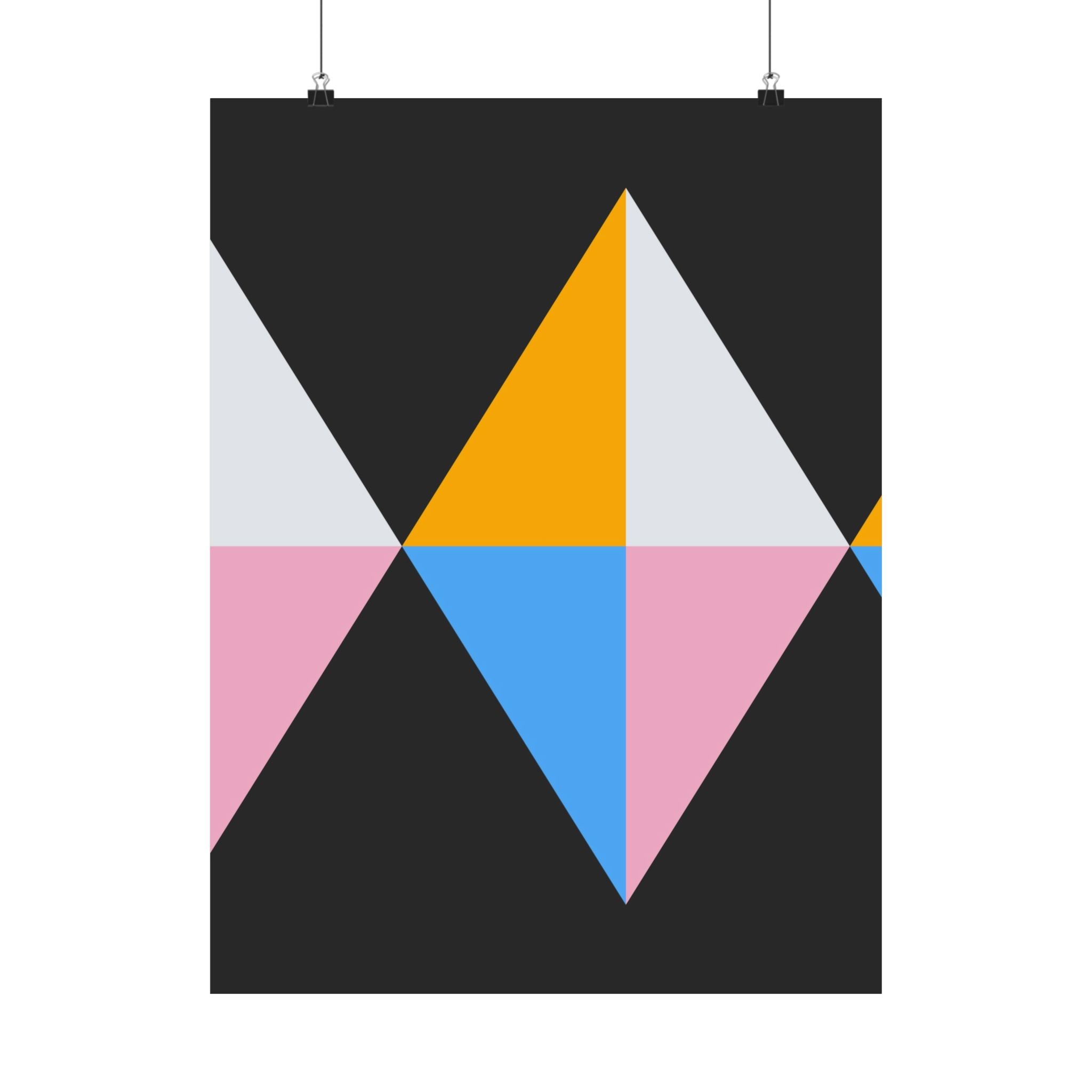 Geometric Triangle Art Poster