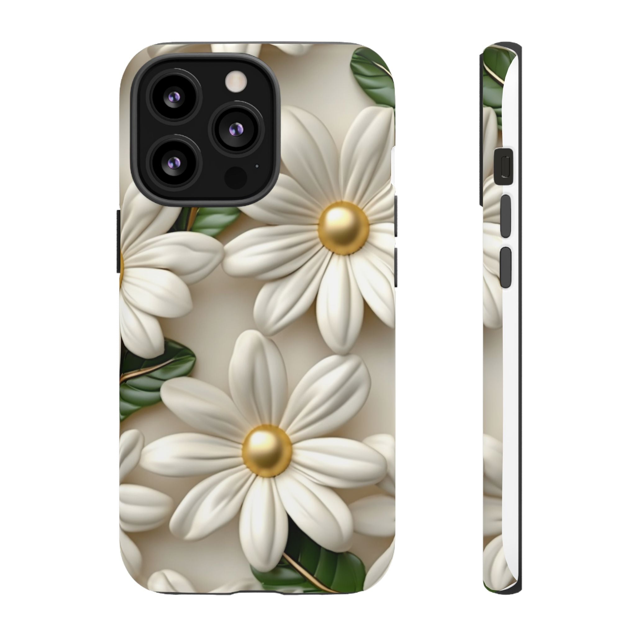 Sculpted Daisy iPhone Case - Hexagon Stone