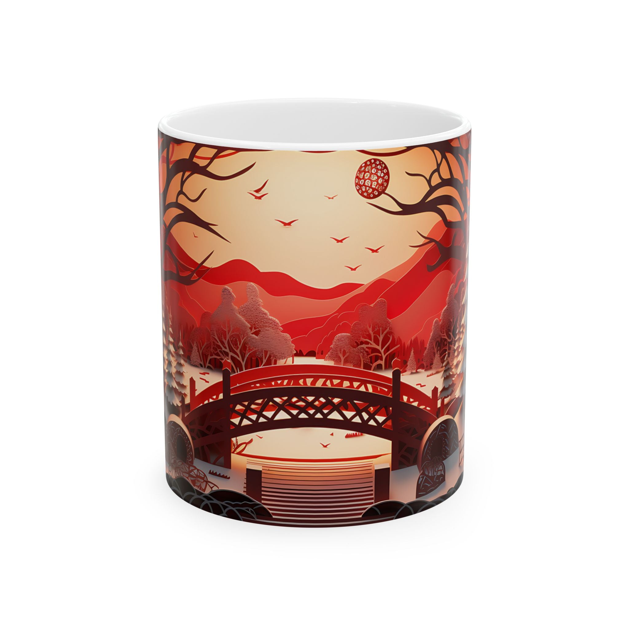 Winter Wonderland Paper Art Mug