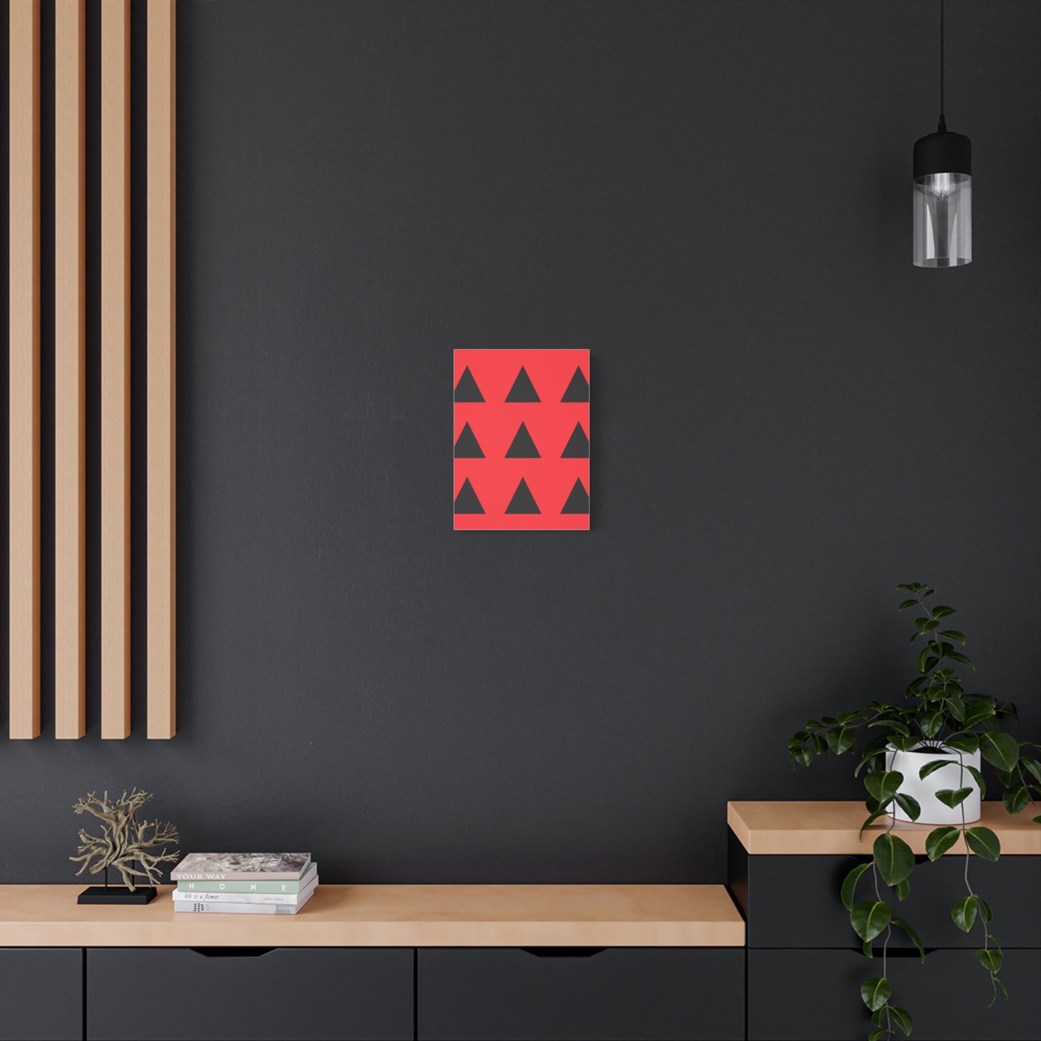 Red & Black Triangle Canvas Art