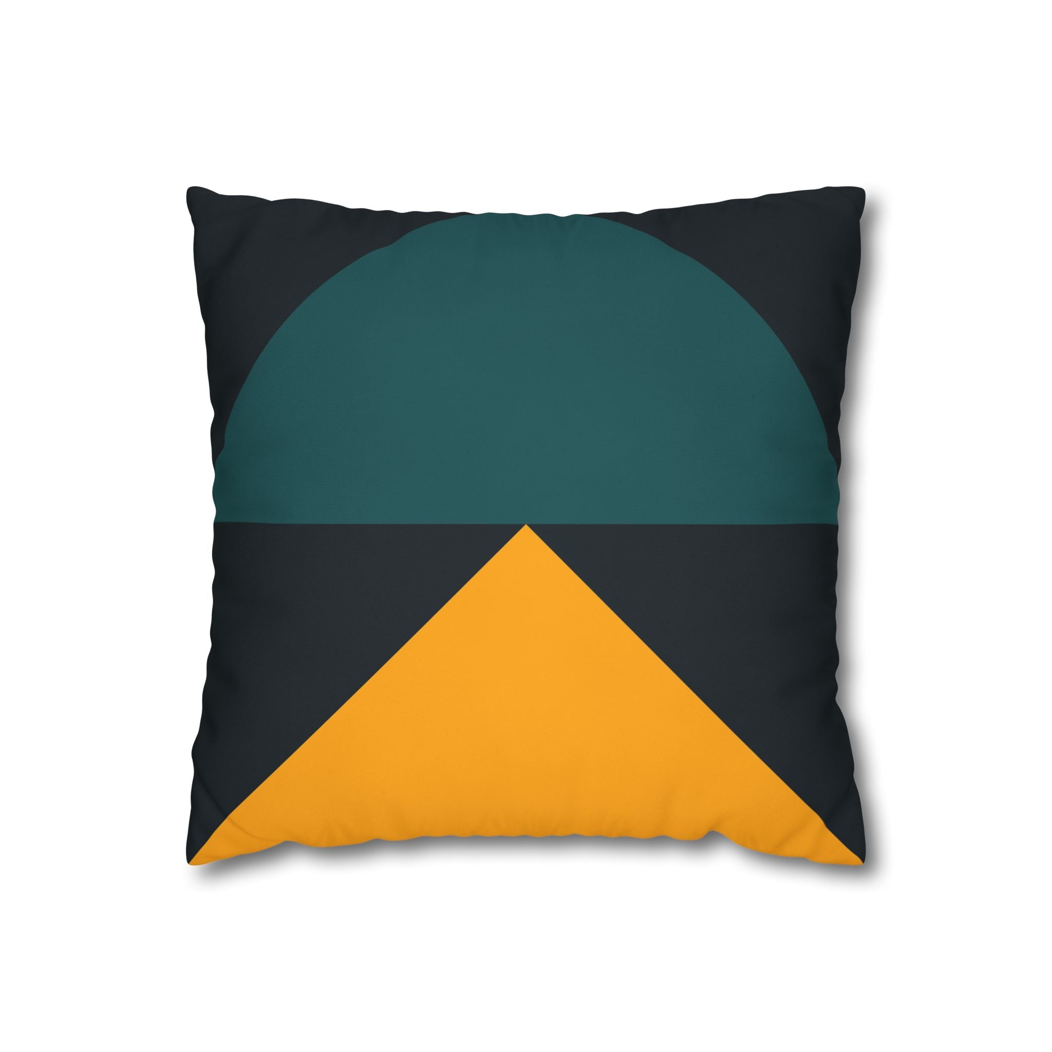 Geometric Teal & Gold Peak Pillowcase