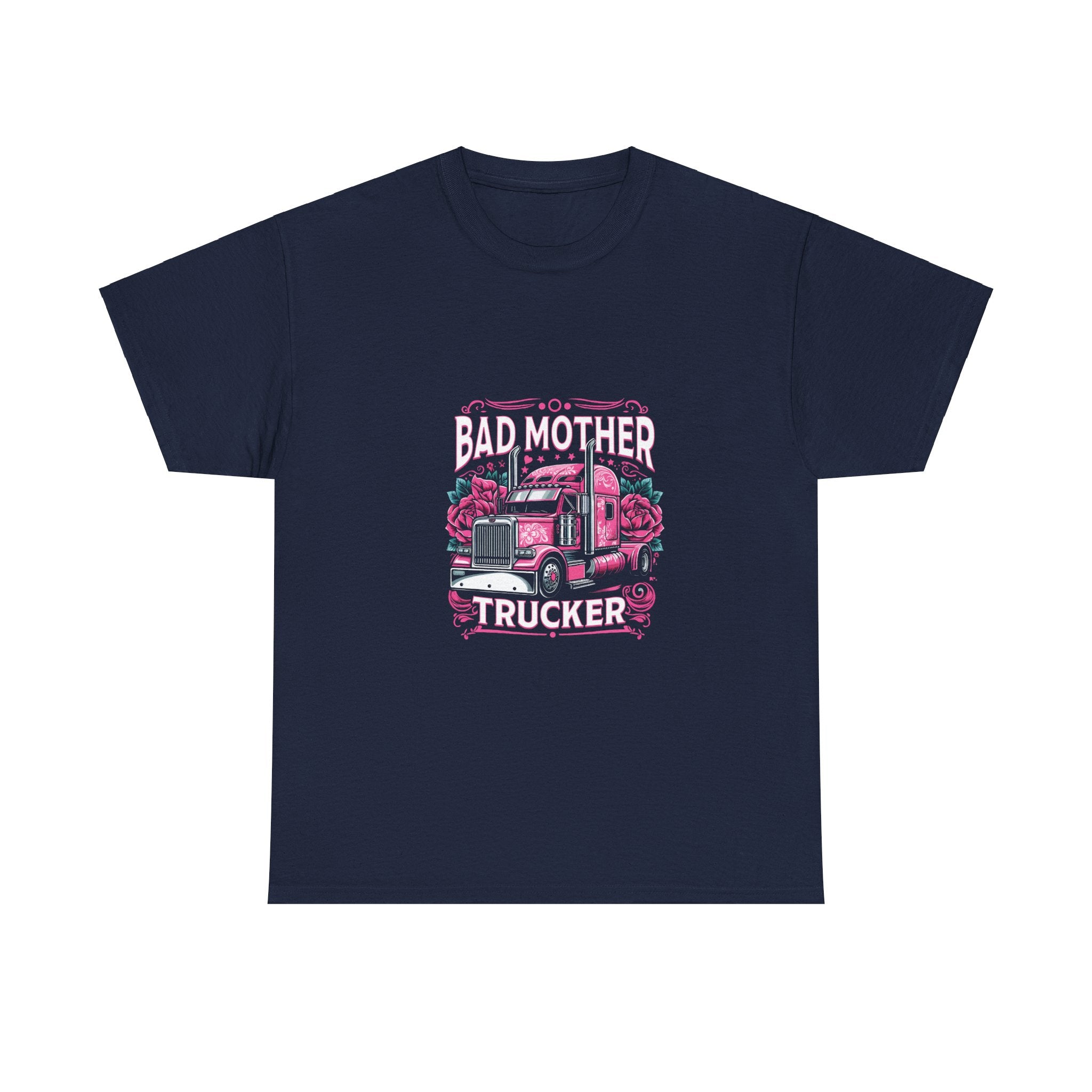 Bad Mother Trucker Pink Floral Tee