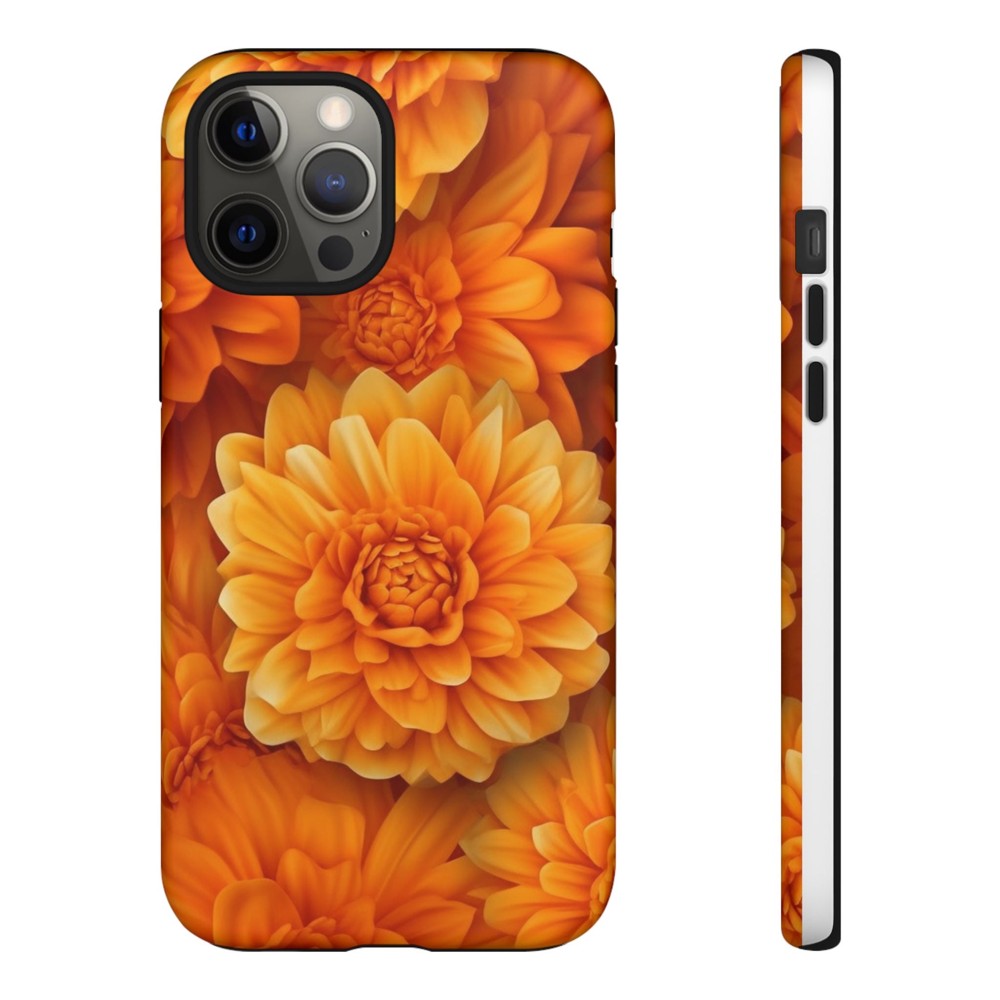 Fiery Dahlia Hexagon iPhone Case