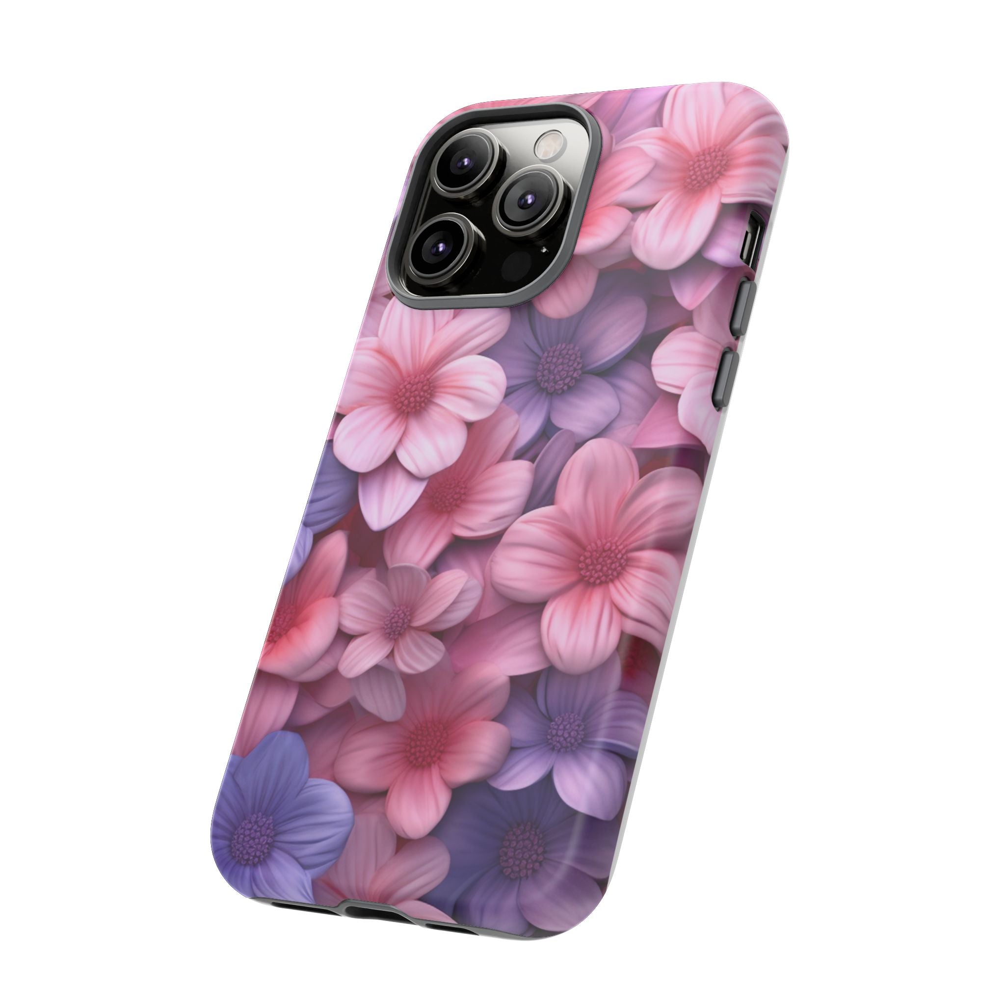 Floral Bloom Hexagon Stone iPhone Case