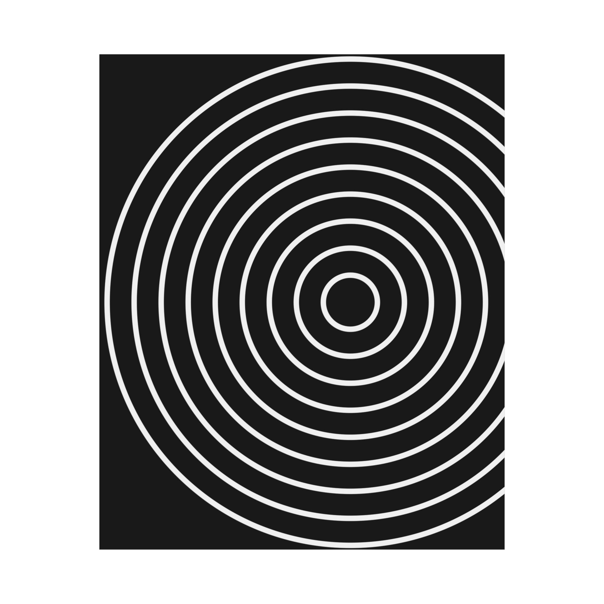 Concentric Circles Abstract Art Poster