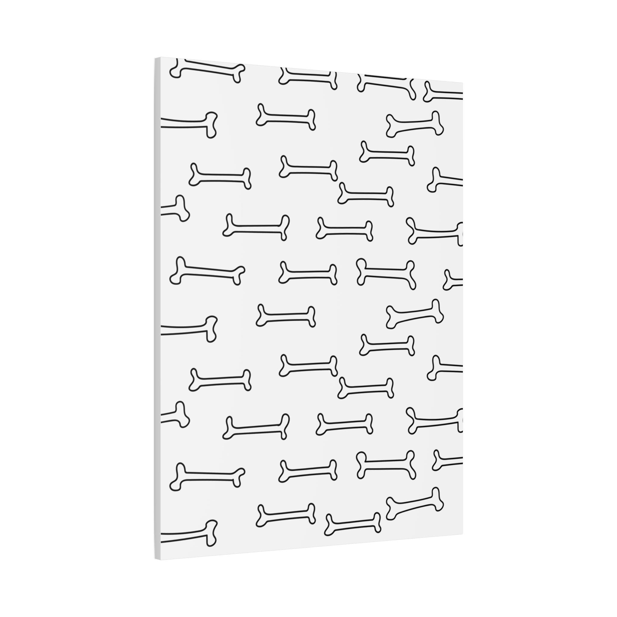 Minimalist Bone Pattern Matte Canvas Art