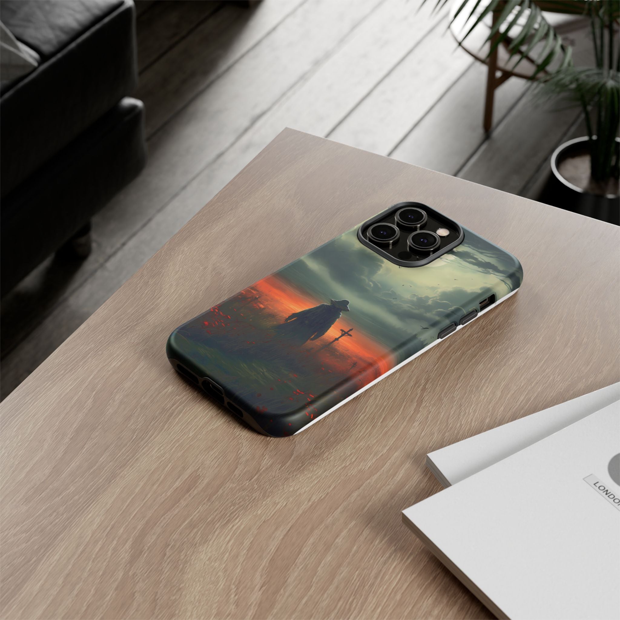 Haunted Field Hexagon Stone iPhone Case