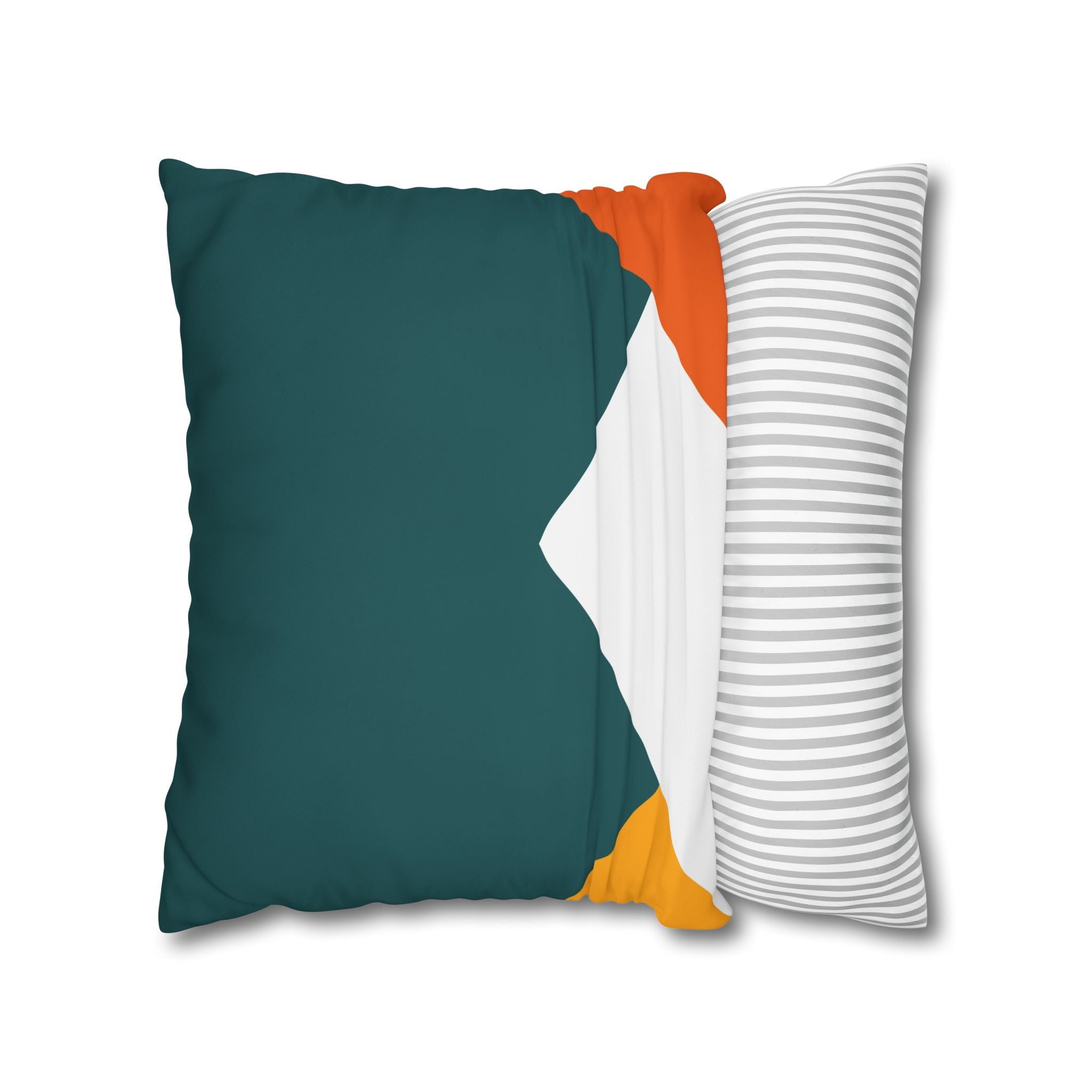 Geometric Teal & Orange Pillowcase