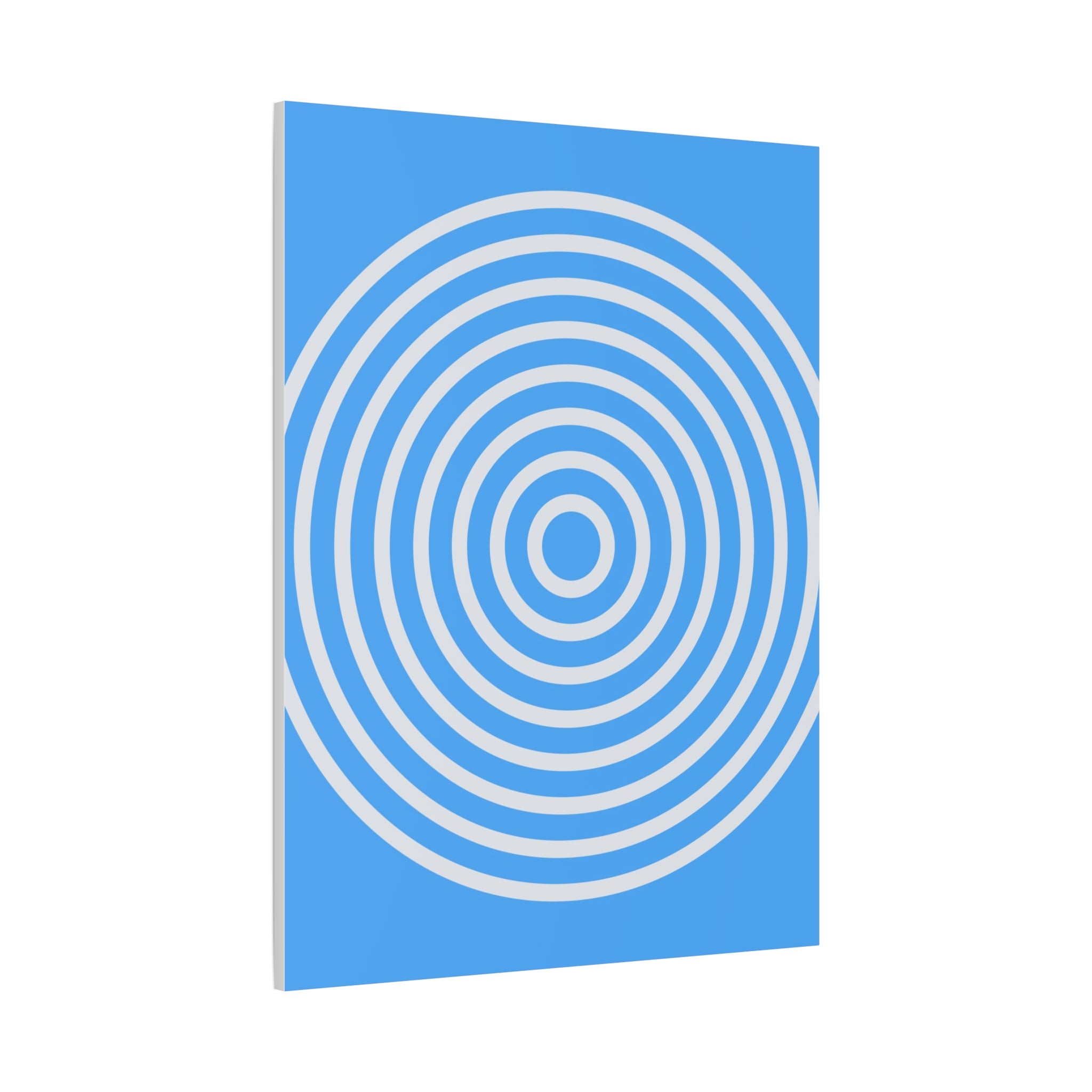 Blue Ripple Concentric Circles Canvas Art