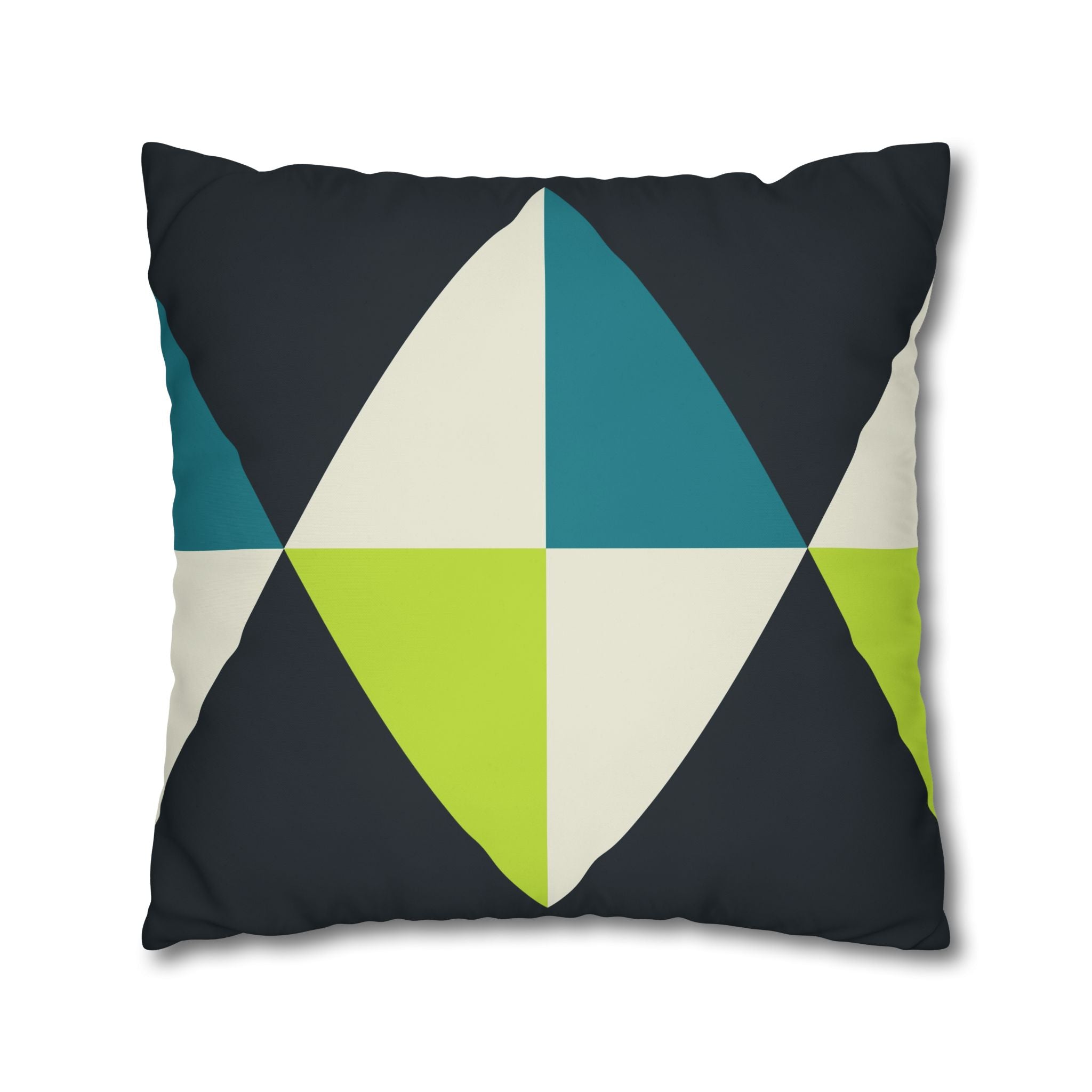 Geometric Teal Diamond Pillowcase