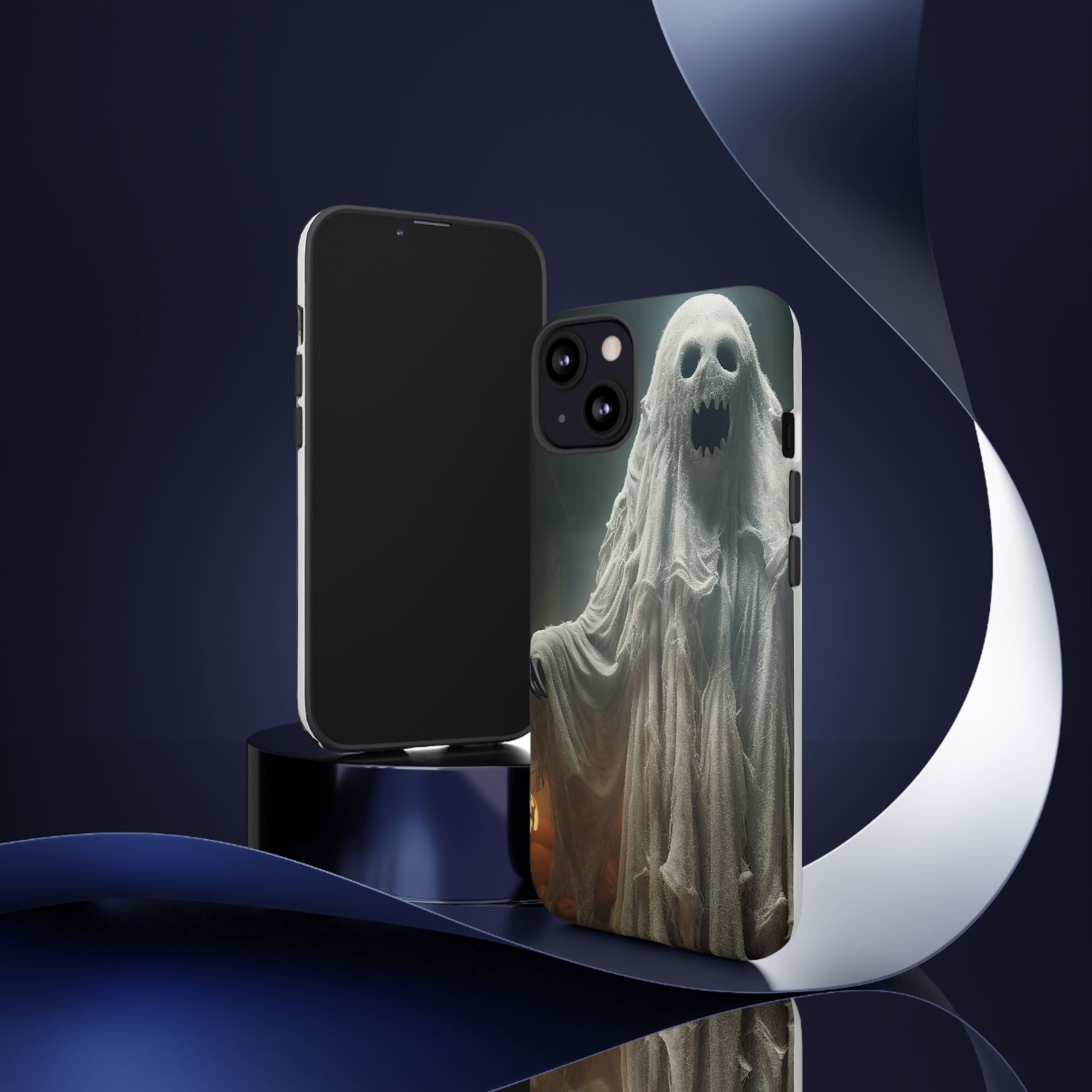 Spooky Ghost Hexagon Stone iPhone Case