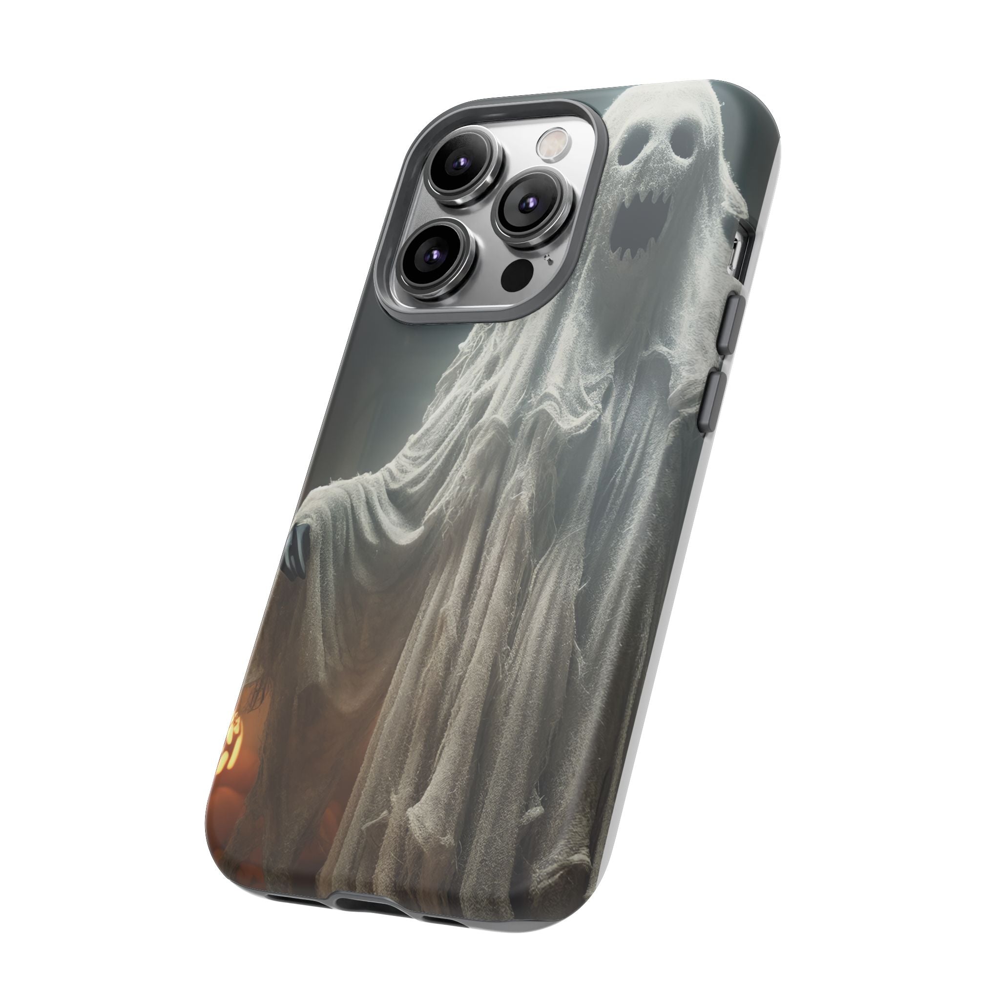 Spooky Ghost Hexagon Stone iPhone Case