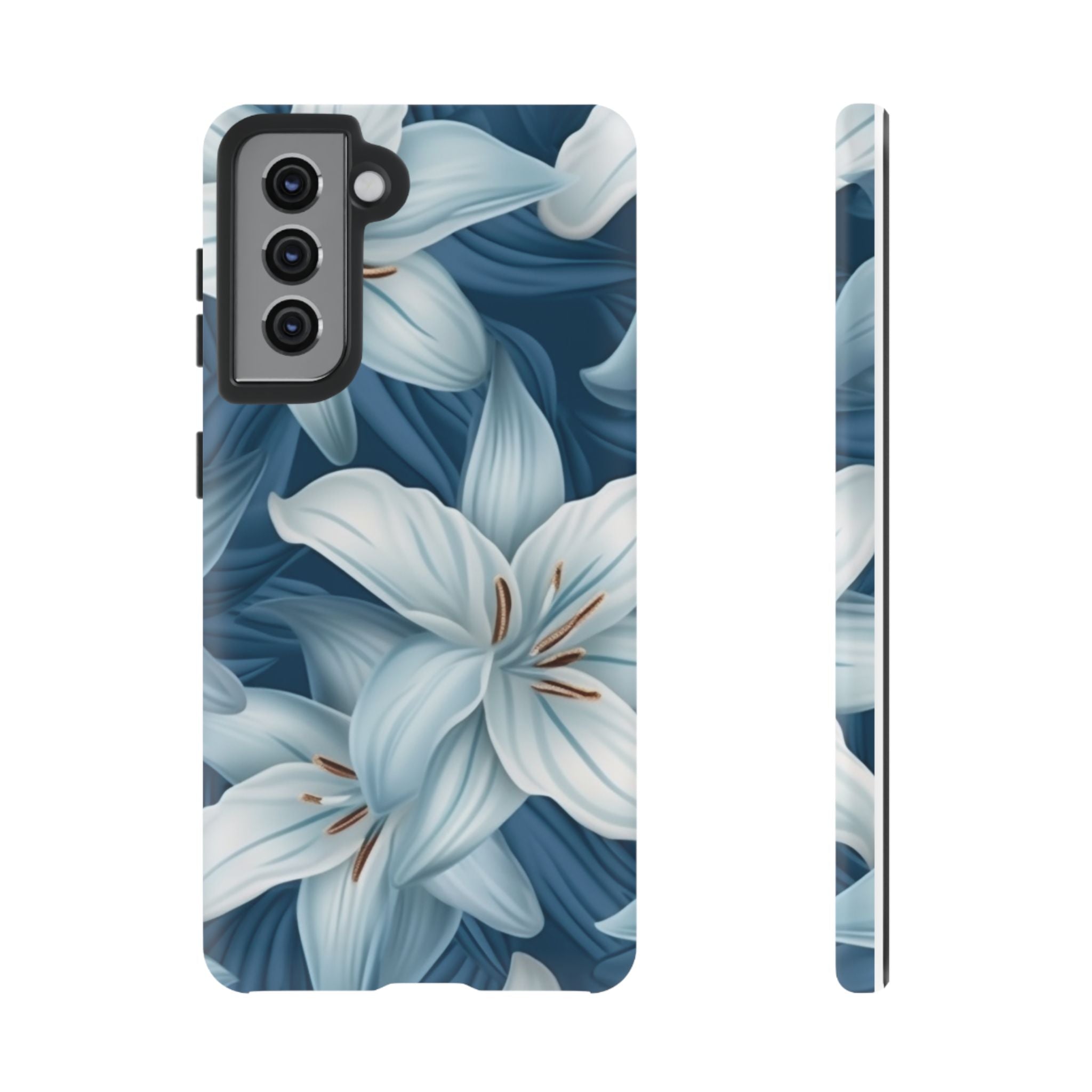 Pastel Blue Lily Samsung Phone Case