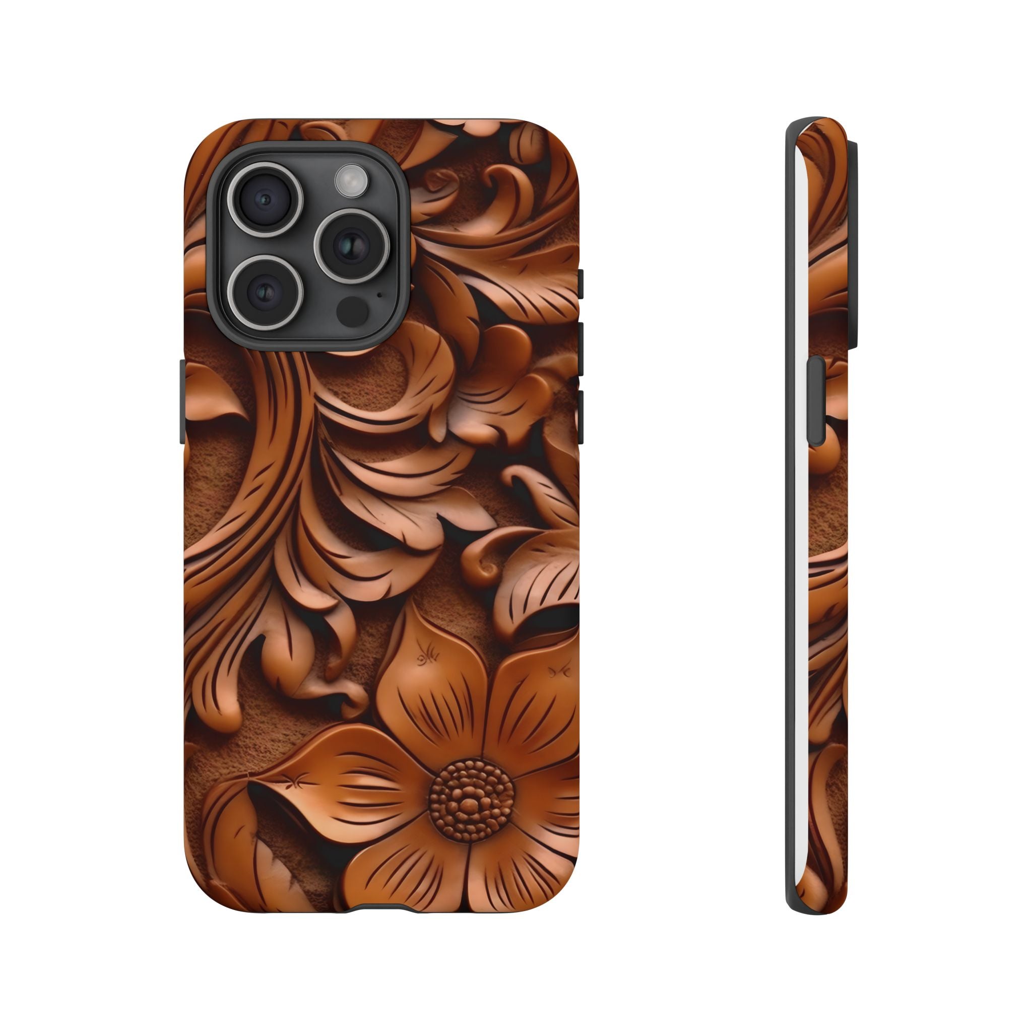 Baroque Floral Hexagon Stone iPhone Case