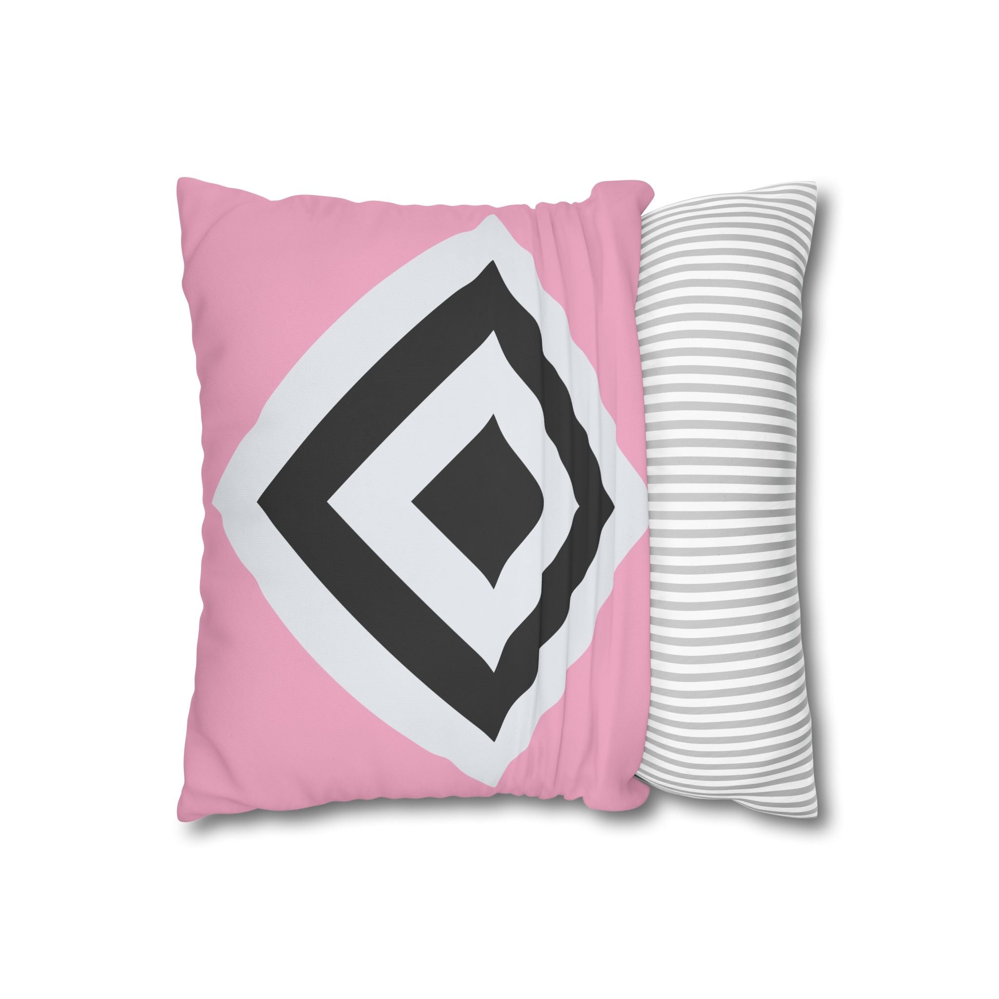 Geometric Diamond Pillowcase - Blush Pink