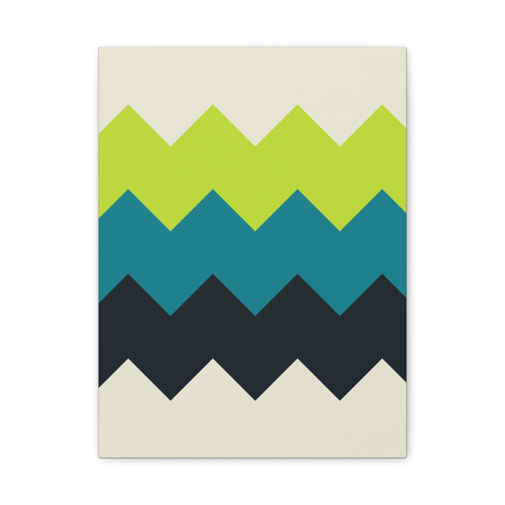 Abstract Geo Zigzag Canvas Art Print