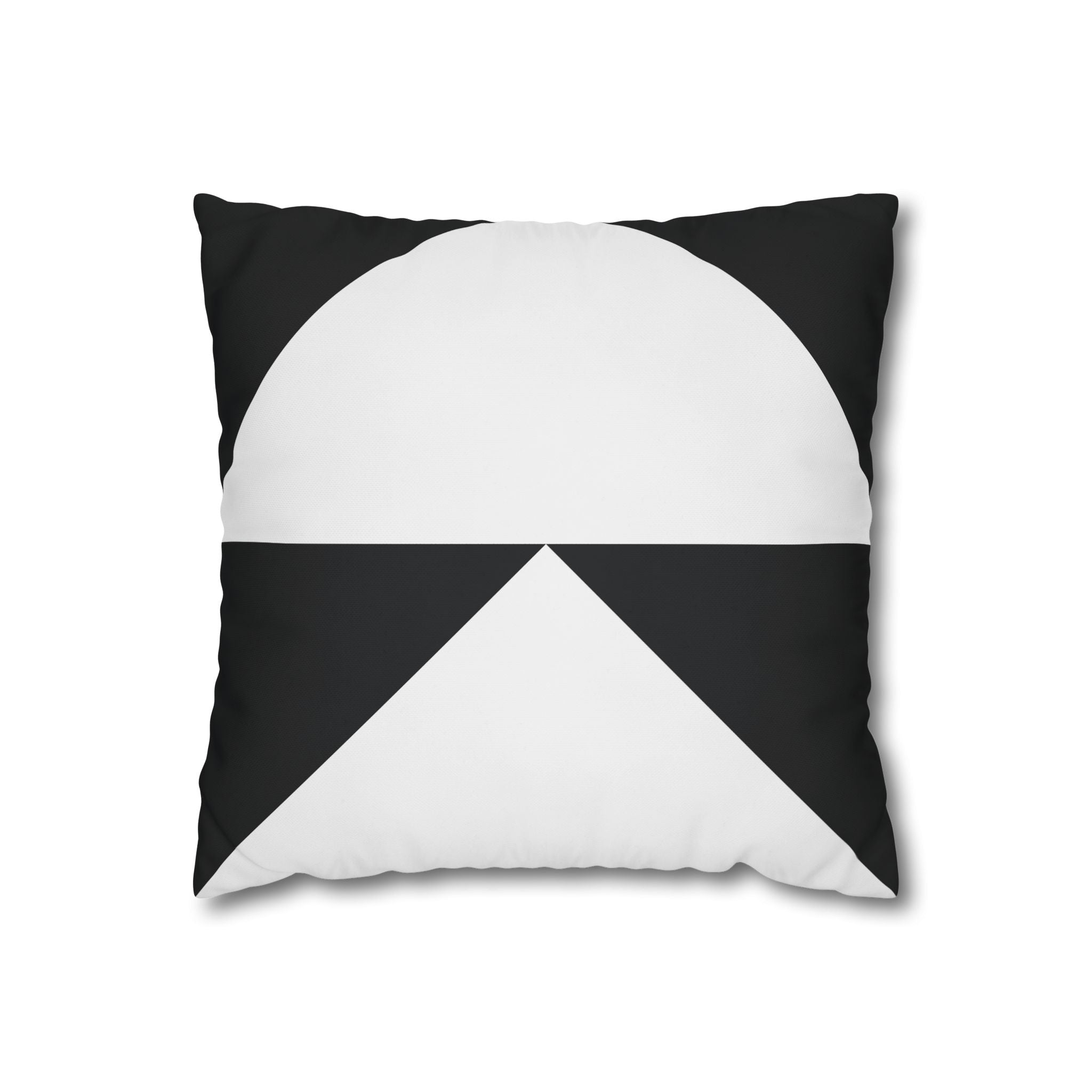 Geometric Black & White Triangle Pillowcase