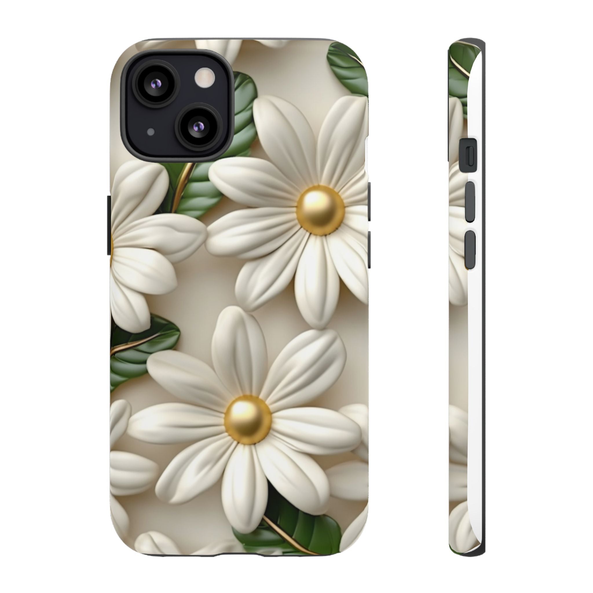 Sculpted Daisy iPhone Case - Hexagon Stone