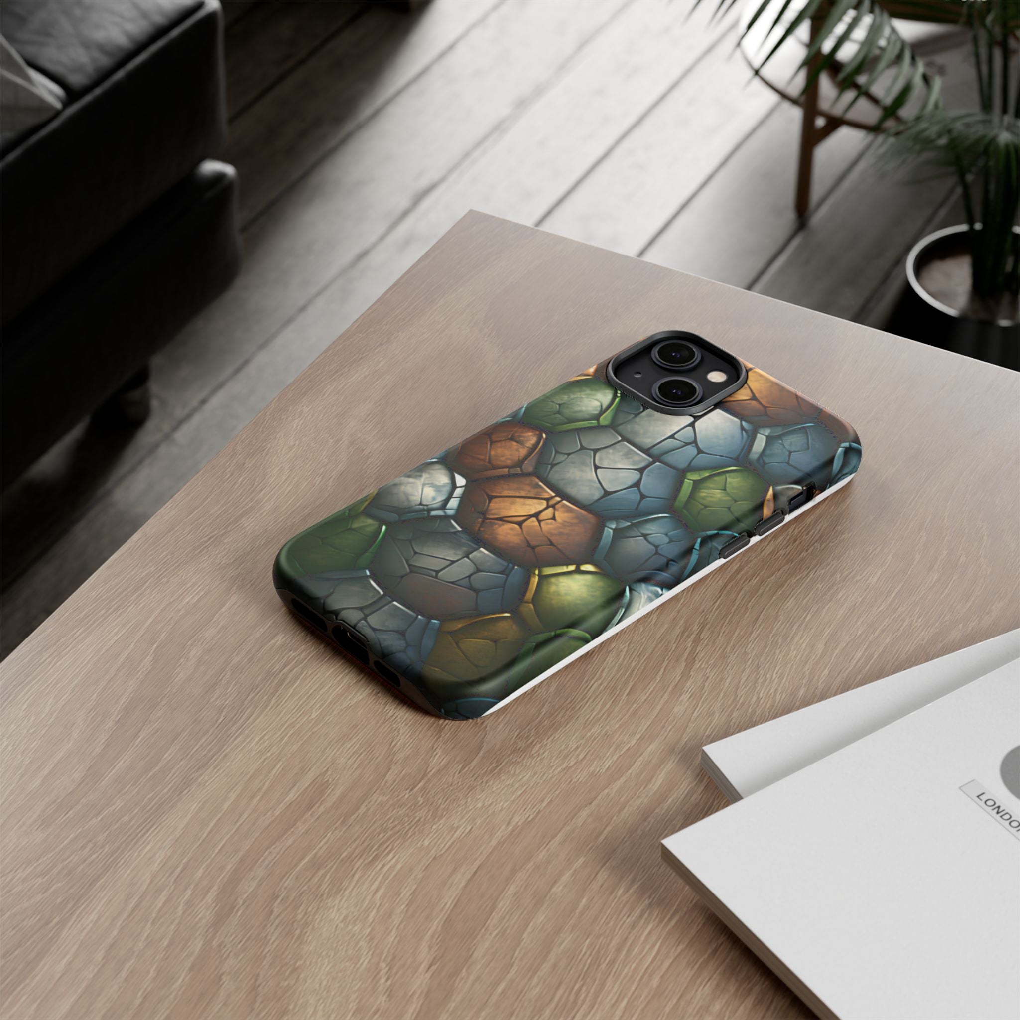 Hexagon Stone iPhone Case - Rugged Texture