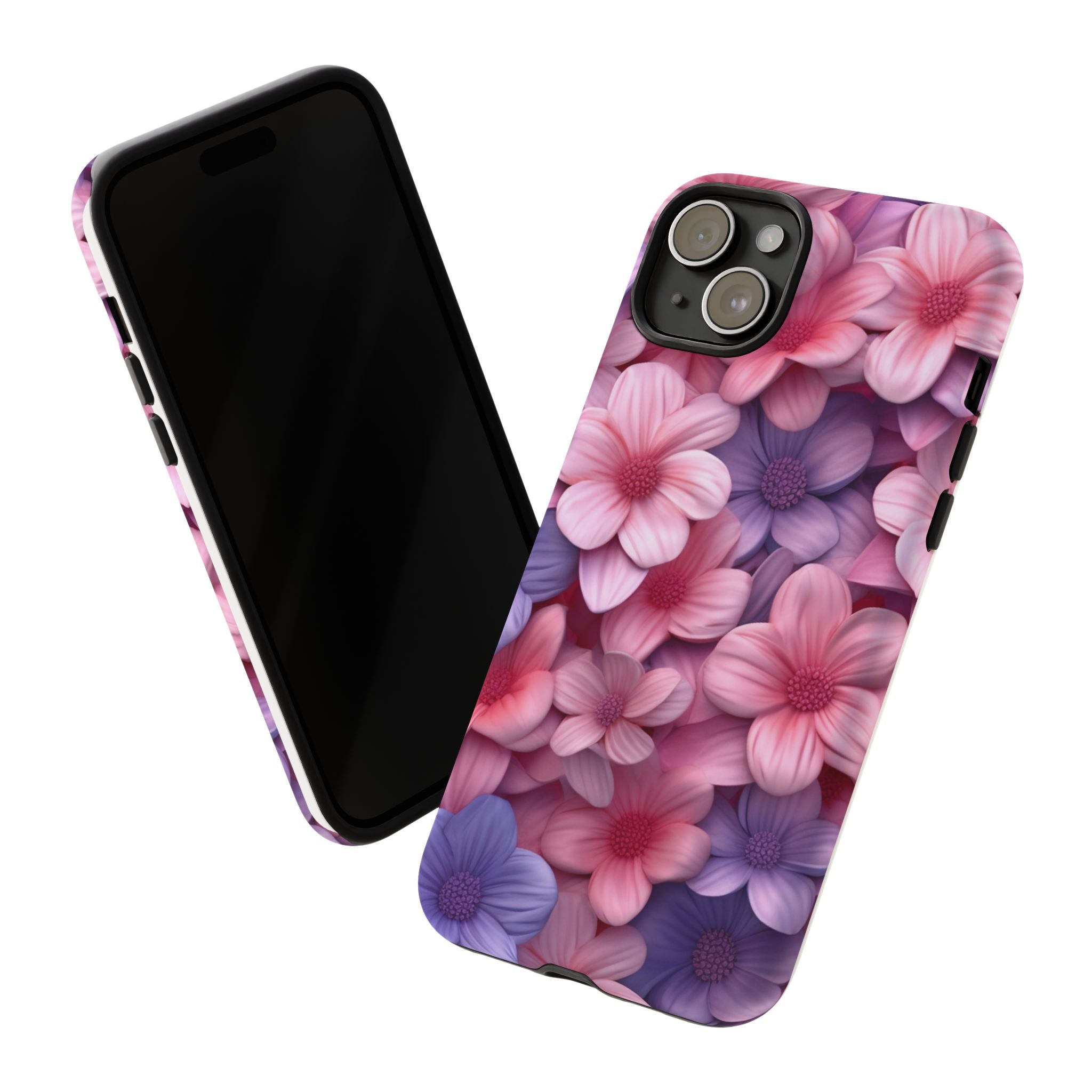 Floral Bloom Hexagon Stone iPhone Case