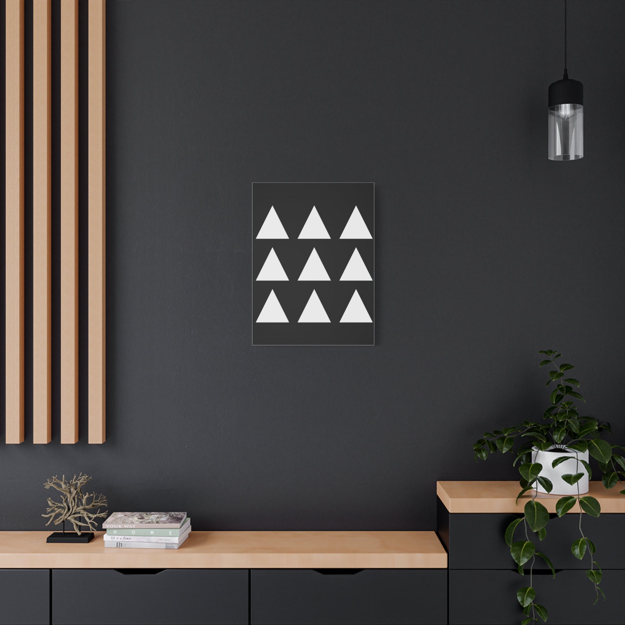 Geometric Triangle Canvas Art - Minimalist