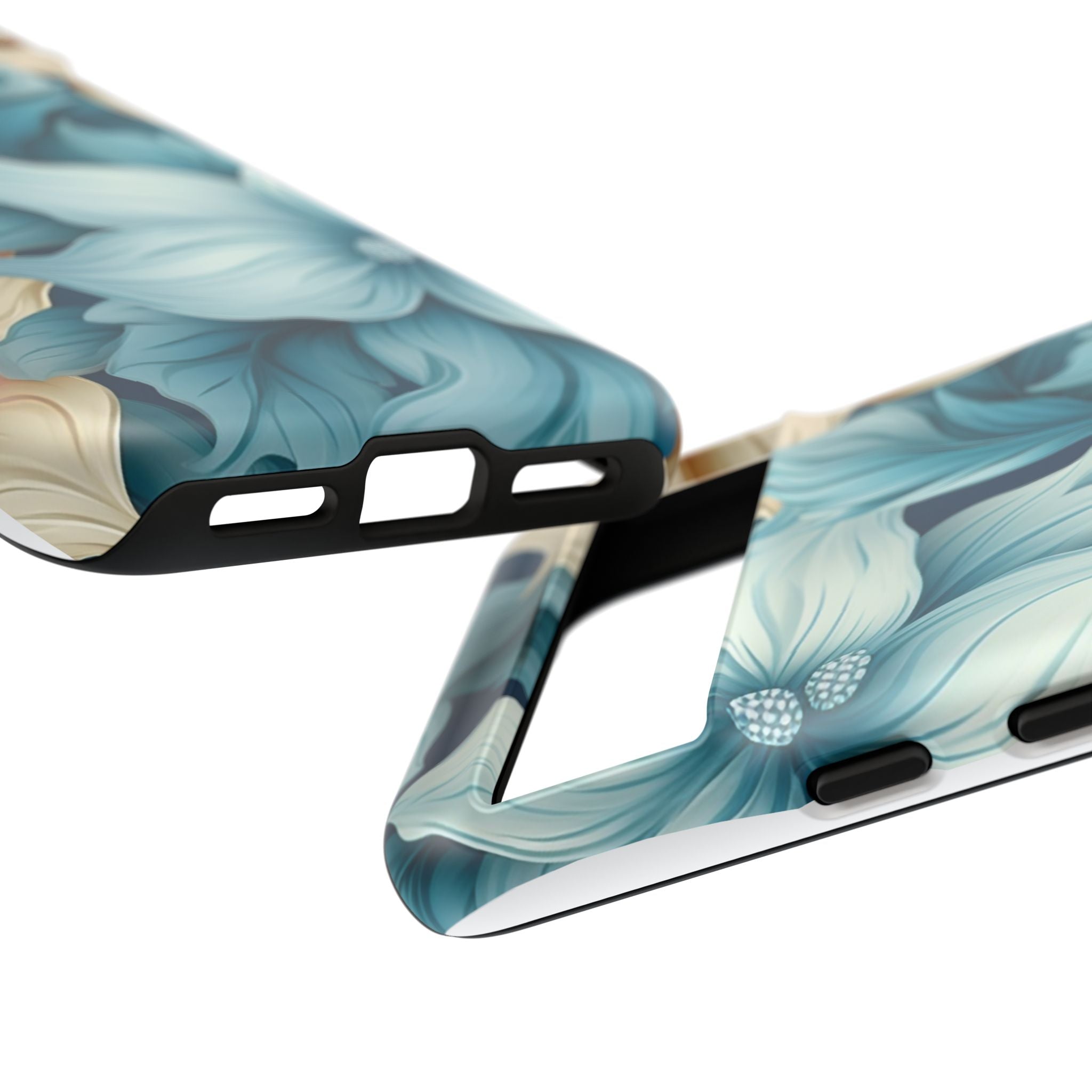 Teal Floral Google Pixel Case (All Models) - Elegant Design