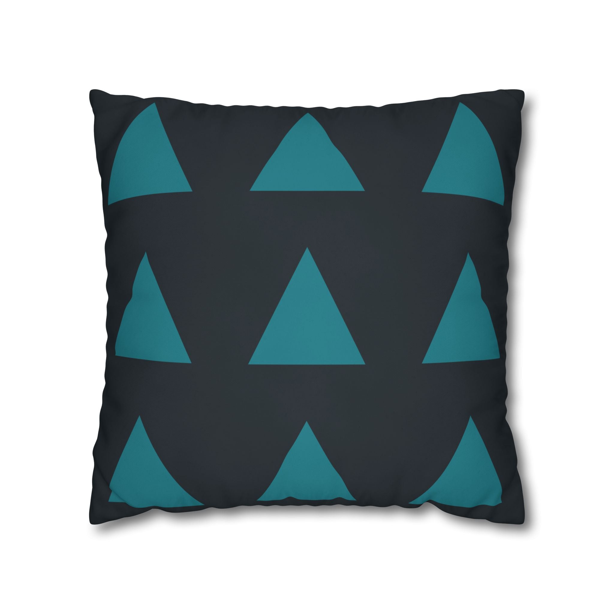 Teal Triangle Geometric Pillowcase