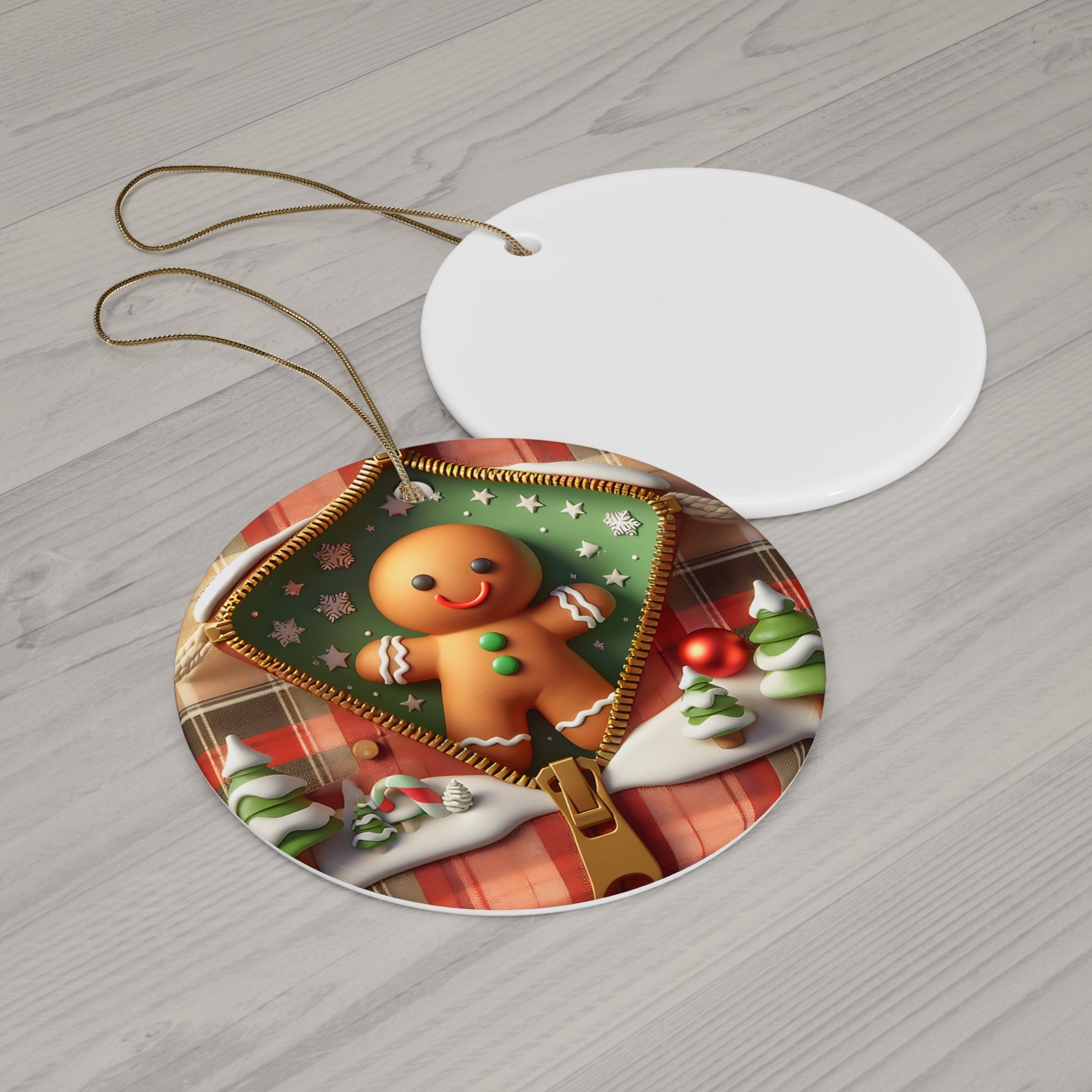 Unzip Christmas! Gingerbread Man Ornament