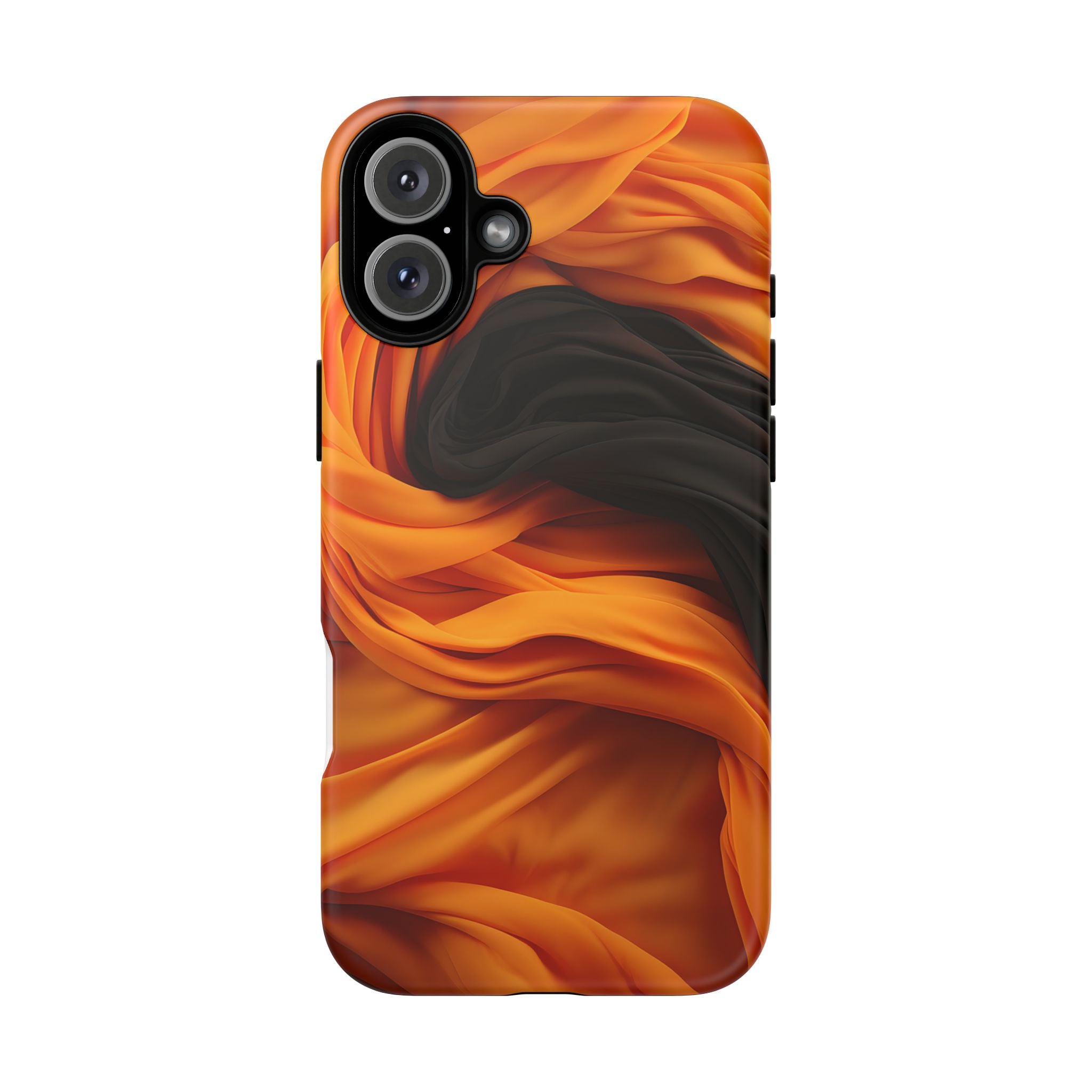 Abstract Orange & Gray Hexagon Stone iPhone Case