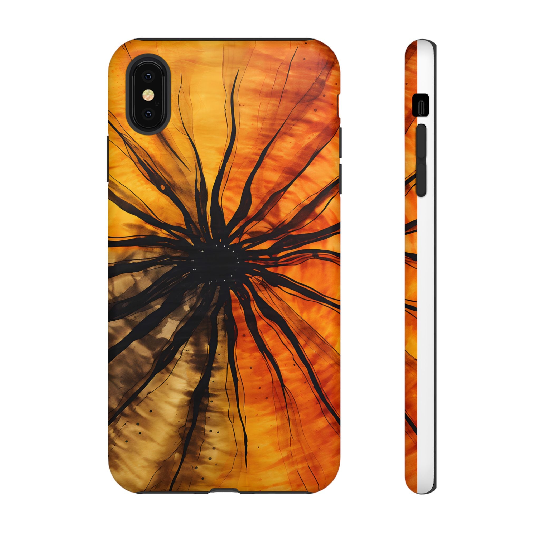 Fiery Sunburst Hexagon iPhone Case