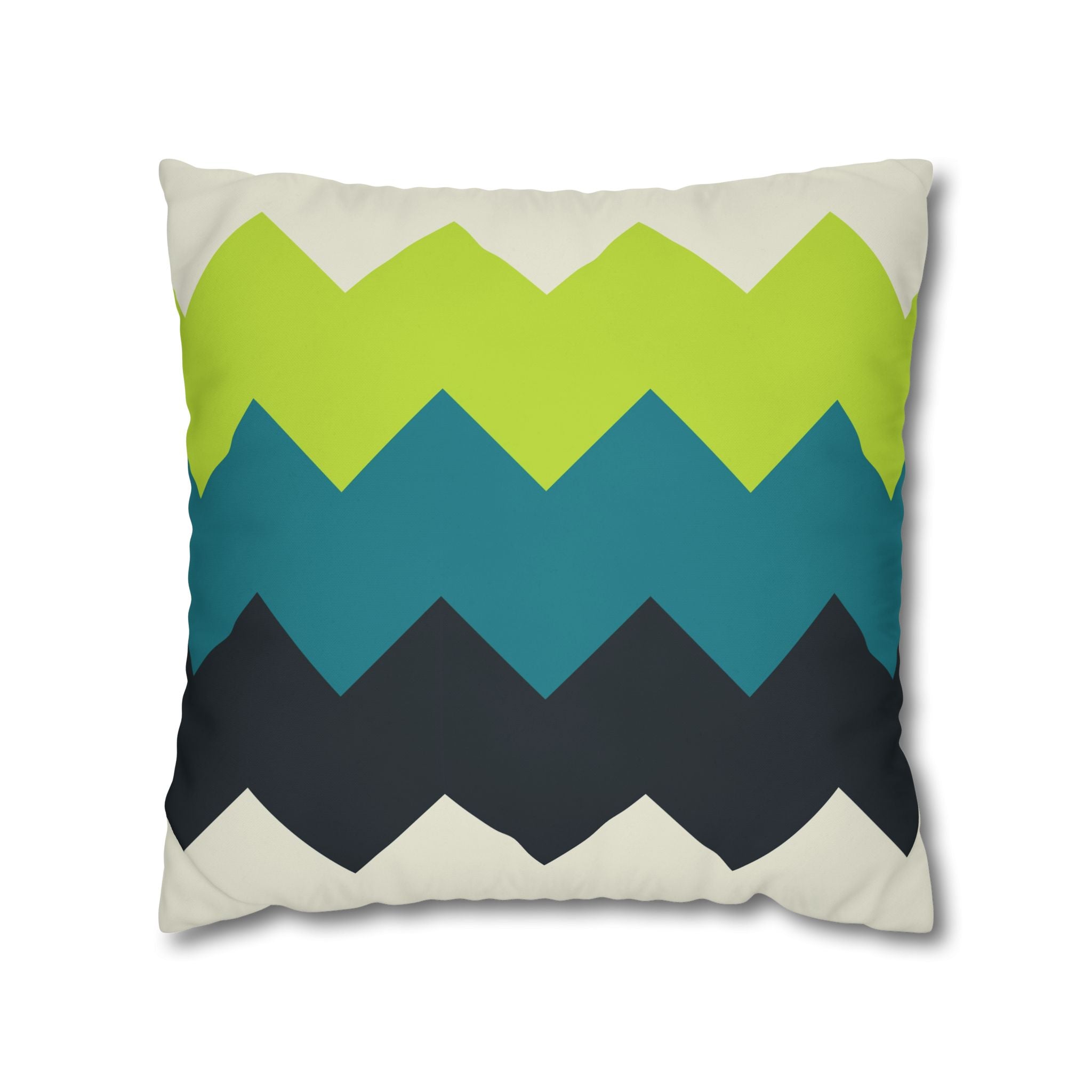 Chevron Stripe Pillowcase - Teal & Lime