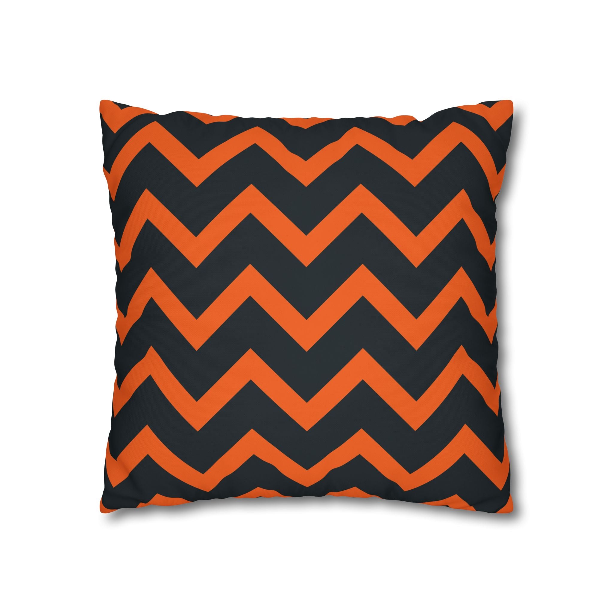 Chevron Stripe Pillowcase - Orange & Teal