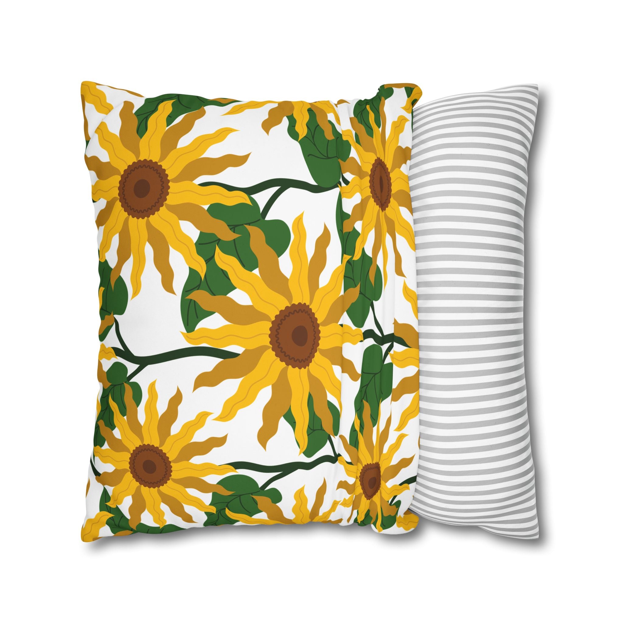 Bold Sunflower Pillowcase - Black & Gold