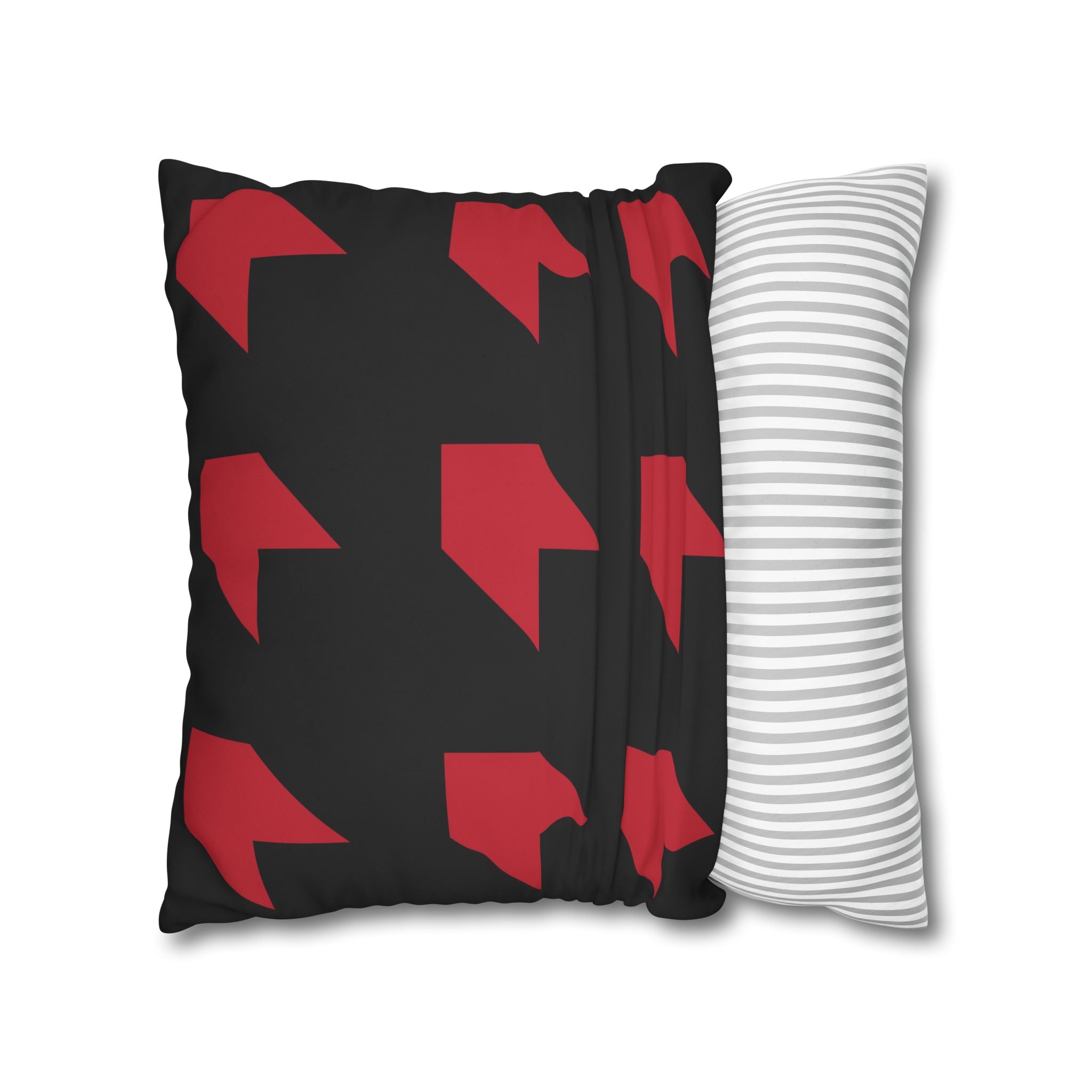 Geometric Arrow Red Pillowcase